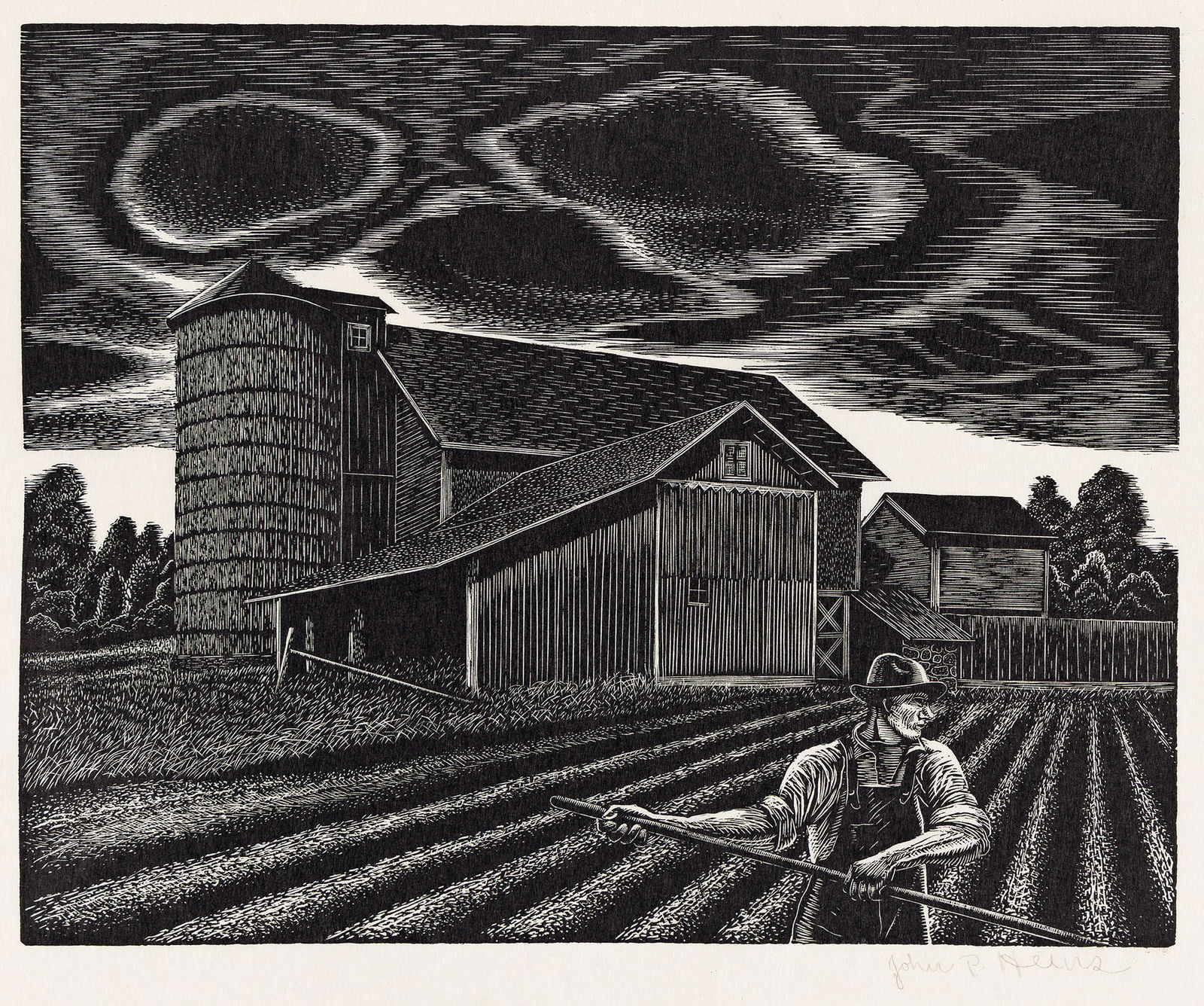 John P. Heins, Tompkin's Barn, circa 1937. (1 of 1)