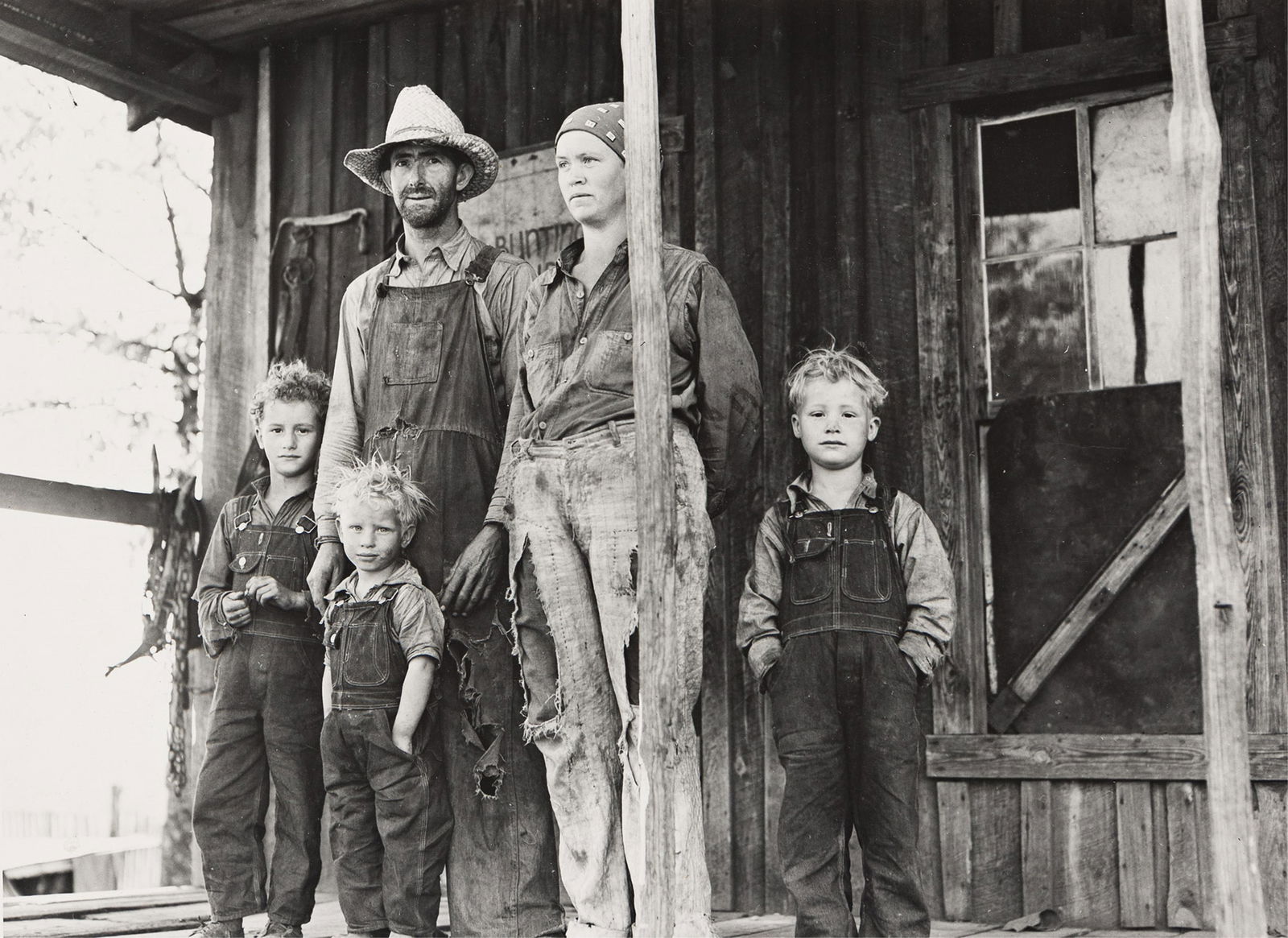 John Vachon, Ozark Mountain Farmer and Family, Missouri, May 1940; printed 1950s.: John Vachon(1914-1975)Ozark Mountain Farmer and Family, Missouri. May 1940; printed 1950s.Silver print.With the Library of Congress stamp and Vachon's credit, title, negative date, and the RA number i