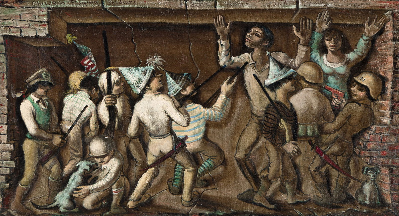 Albert Pels, Children Playing Soldiers (Boom, Boom, Your Dead), 1948. (1 of 1)