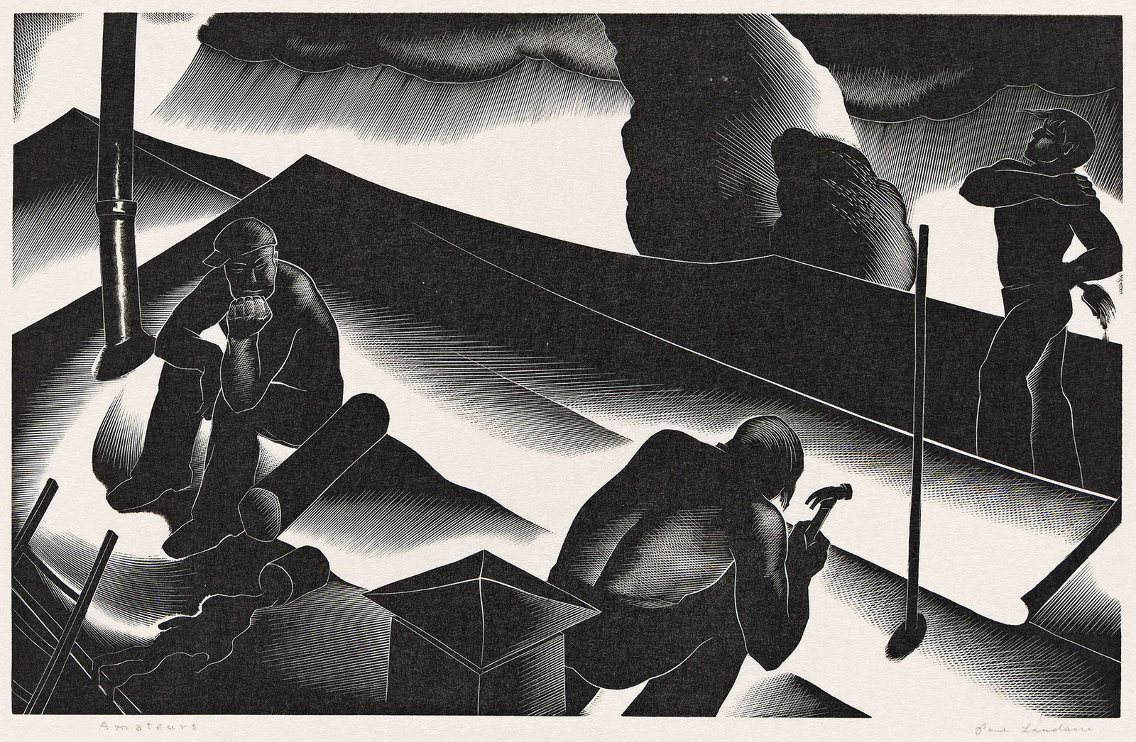 Paul Landacre, Amateurs, 1937. (1 of 1)