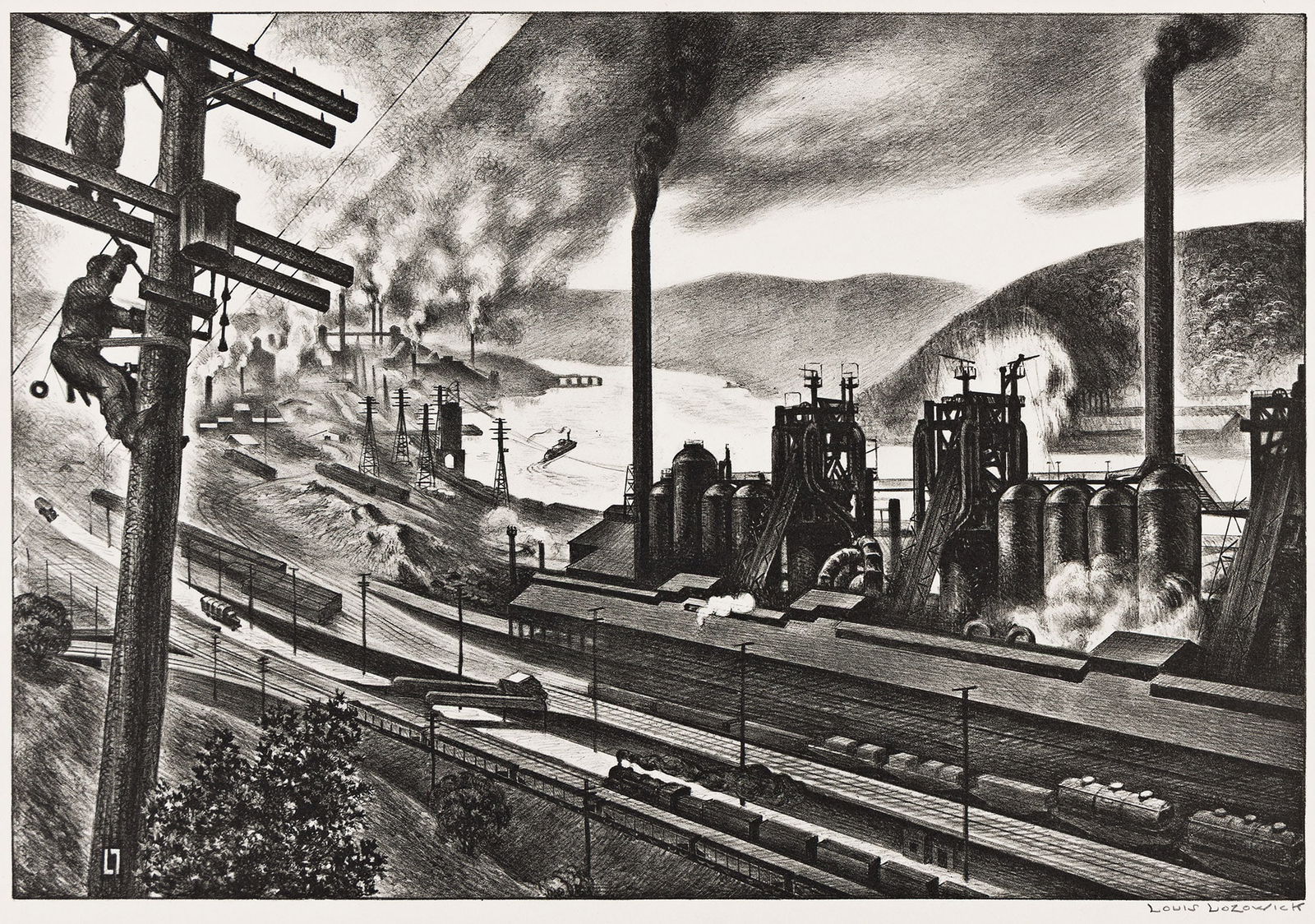 Louis Lozowick, Steel Valley, 1936. (1 of 1)