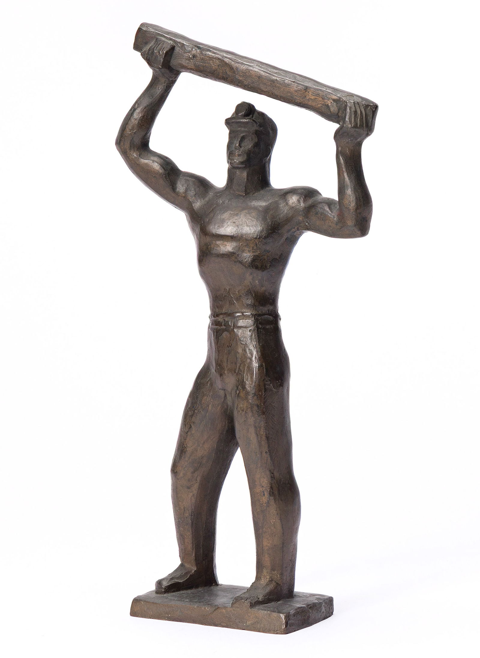 Louis Slobodkin, Worker with Rail, circa 1938.: Louis Slobodkin(1903-1975)Worker with Rail.Bronze with a brown patina, circa 1938.Incised with signature and "Modern Art Foundry, NY." Unknown edition size.13 1/2 in. (34.3 cm.) Provenance: