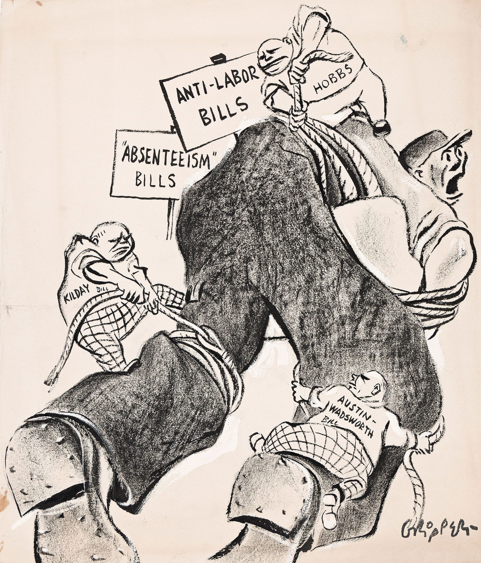 William Gropper, Kilday, Hobbs, & Austin-Wadsworth bills, circa 1930. (1 of 1)