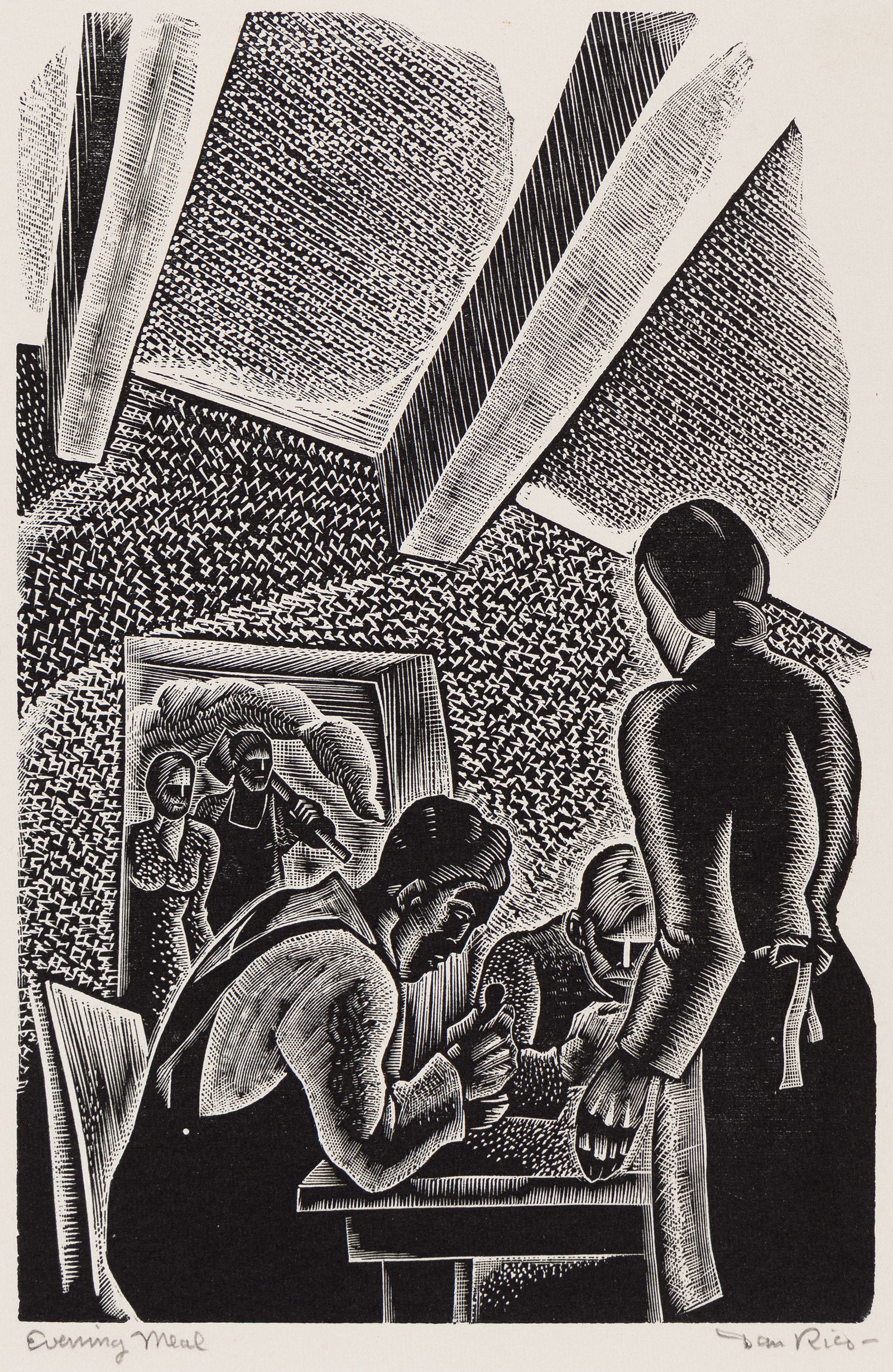 Donato "Dan" Rico, Evening Meal, circa 1935. (1 of 1)