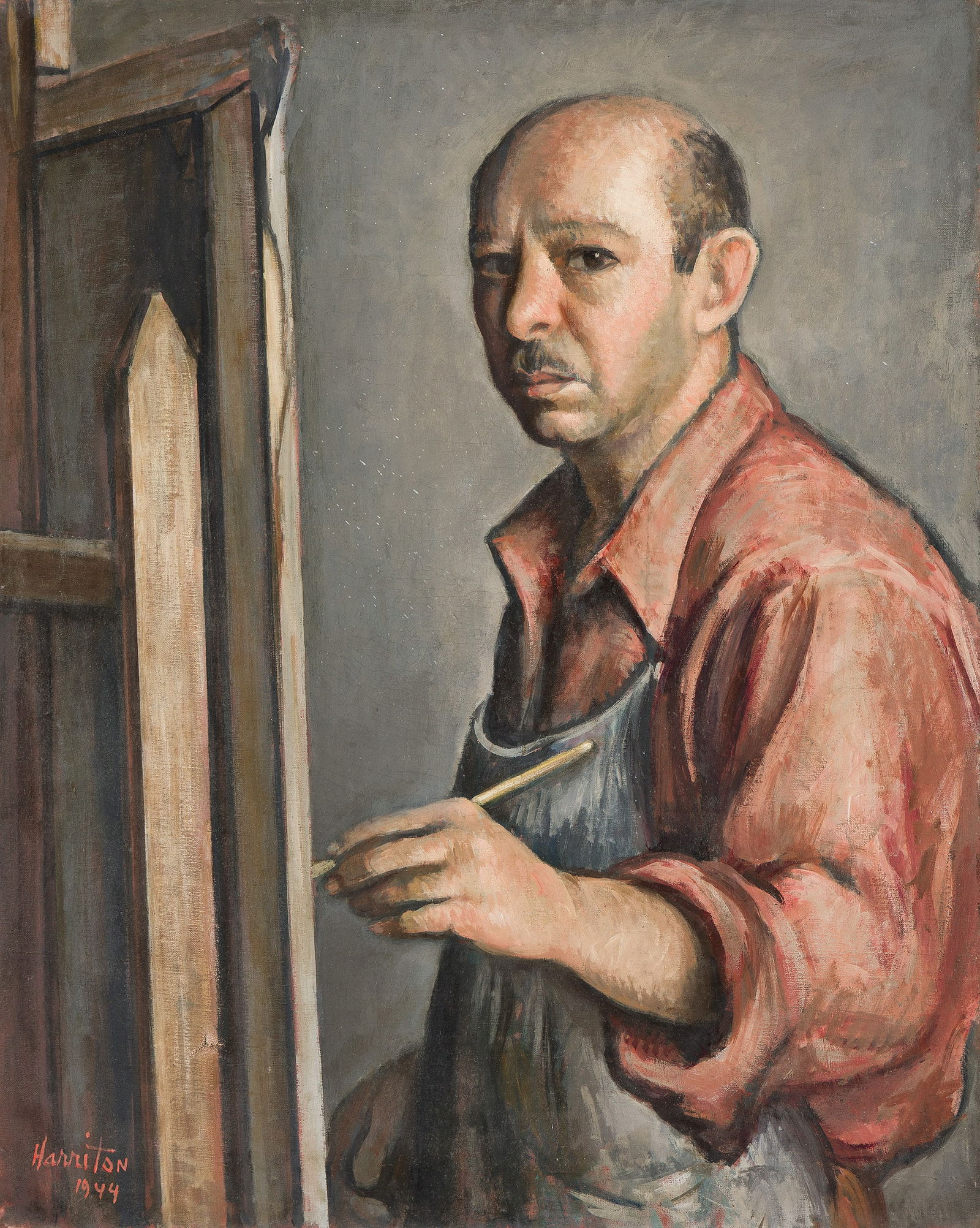 Abraham Harriton, Portrait of the Artist at his Easel, 1944. (1 of 1)