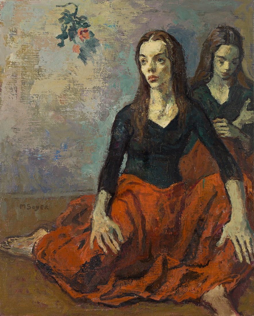 Moses Soyer, Dancer in a Red Skirt.: Moses Soyer(1899-1974)Dancer in a Red Skirt.Oil on canvas.Signed lower left.25 x 20 in. (63.5 x 50.8 cm.) Provenance:Nathan Altman, New York.Thence by descent to the current owner.