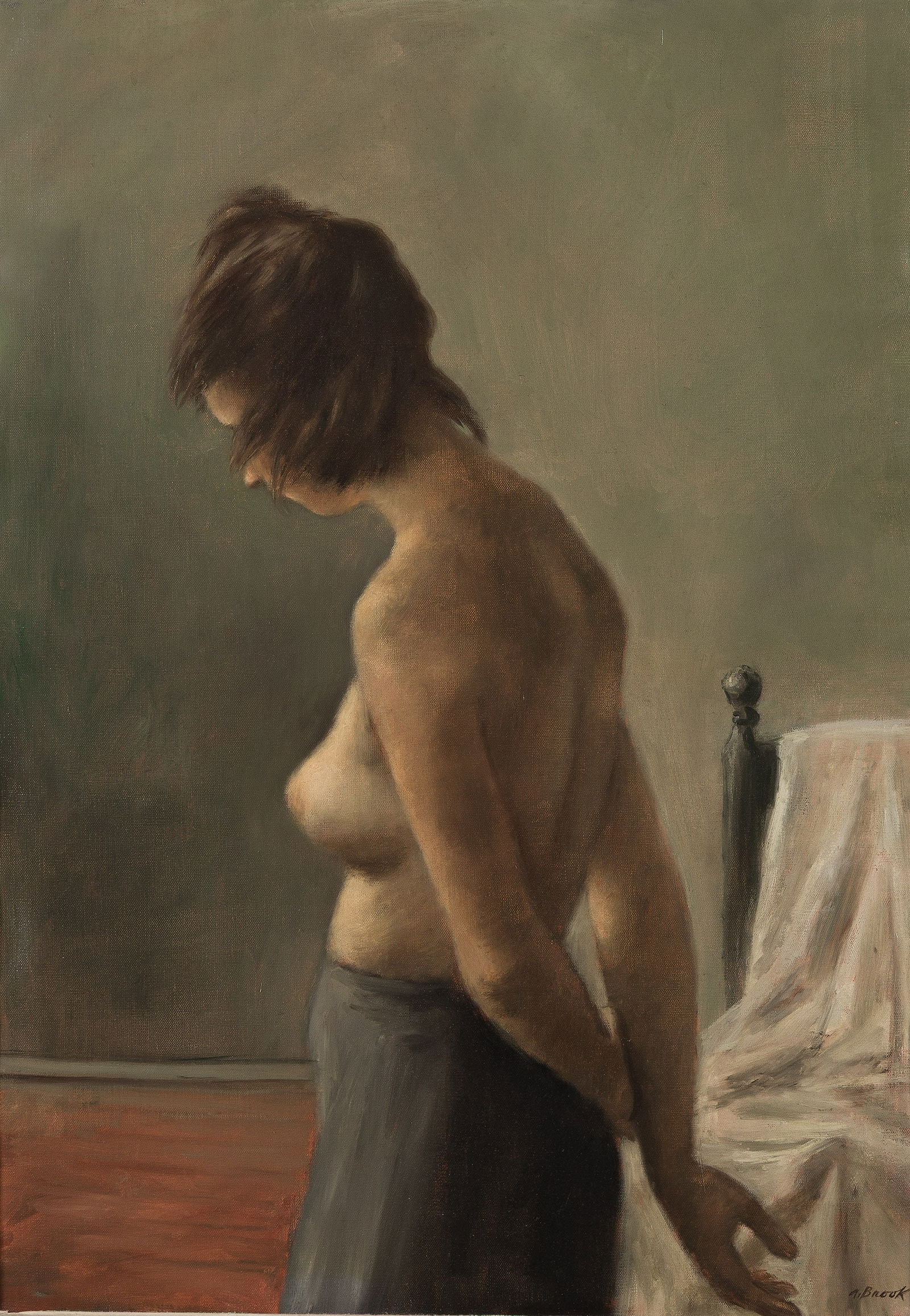 Alexander Brook, End of Summer, 1948.: Alexander Brook(1898-1980)End of Summer.Oil on canvas, 1948.Signed in oil at lower right.36 1/4 x 25 3/4 in. (92.1 x 65.4 cm.)Frame: 44 1/2 x 34 1/4 in. (113 x 87 cm.) Provenance:Sot