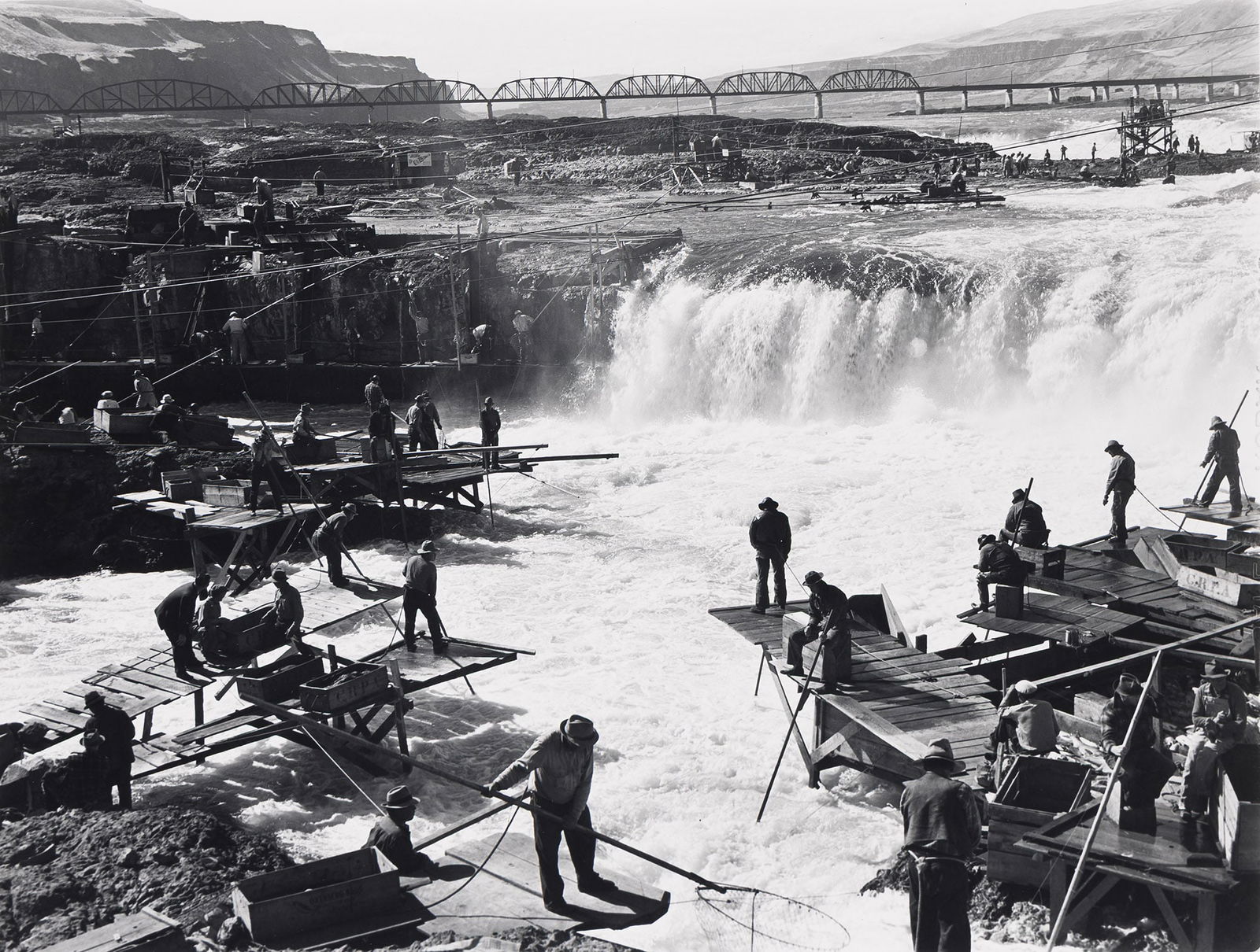 Russell Lee, Salmon Fishing, Calilo Falls, Oregon, 1941; printed 1970s. (1 of 1)