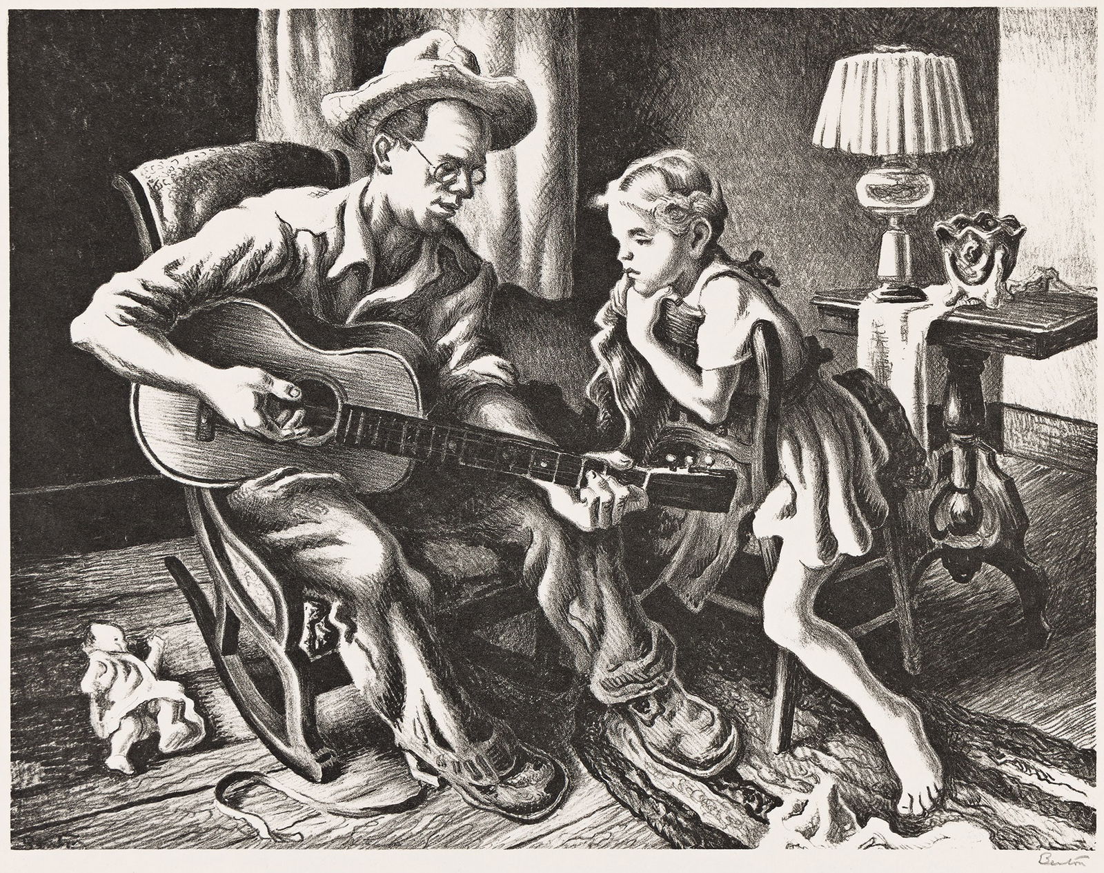 Thomas Hart Benton, The Music Lesson, 1943. (1 of 1)