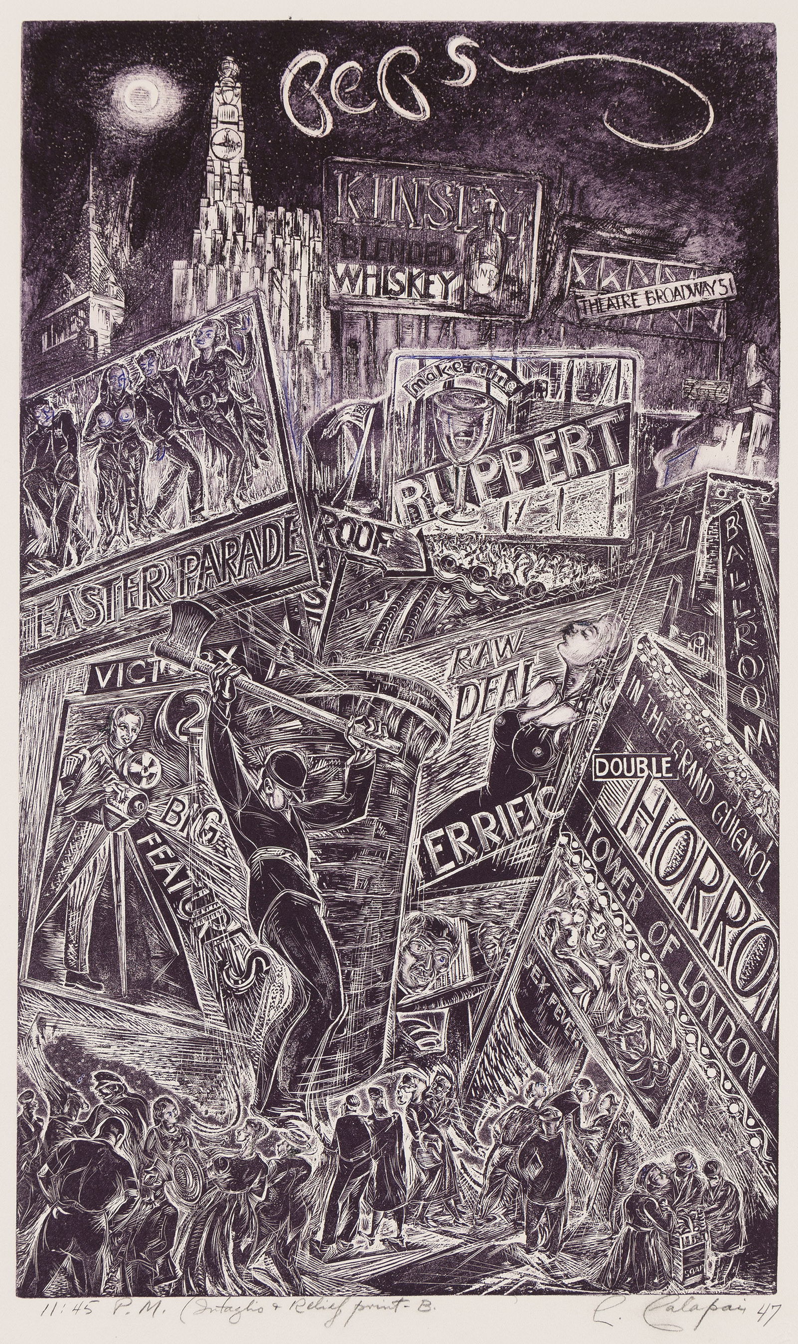 Letterio Calapai, 11:45 P.M., 1947. (1 of 1)