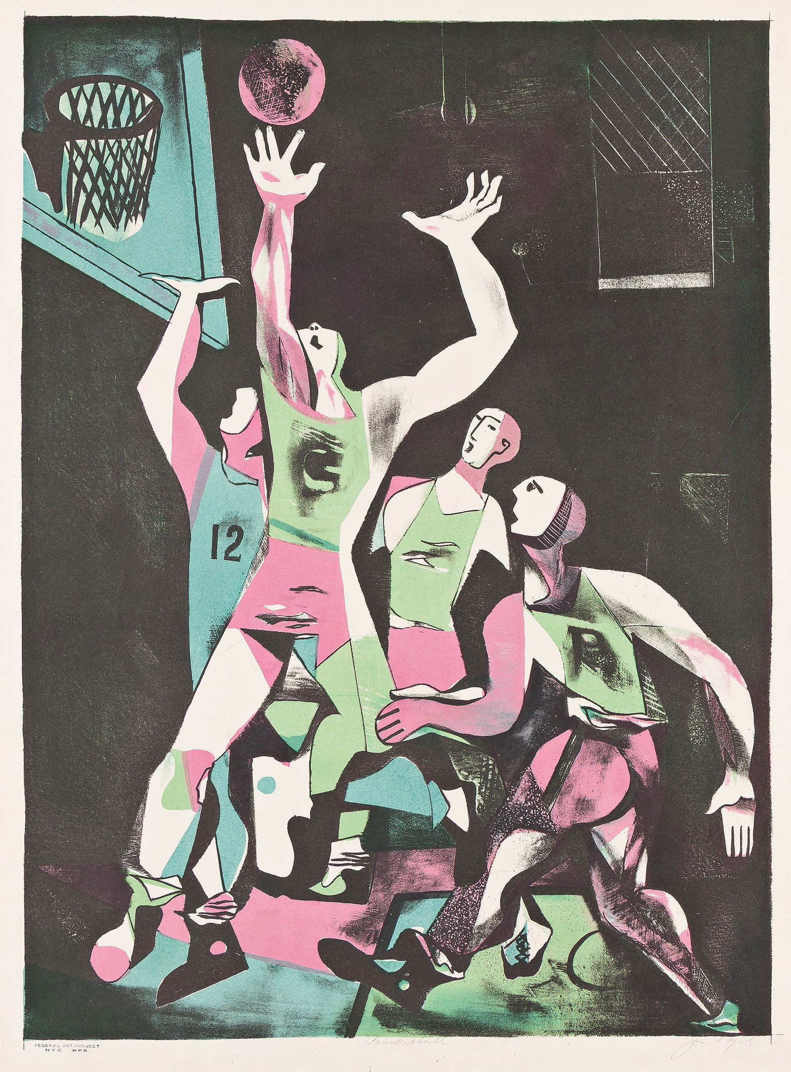 Joseph Vogel, Basketball, circa 1935. (1 of 1)