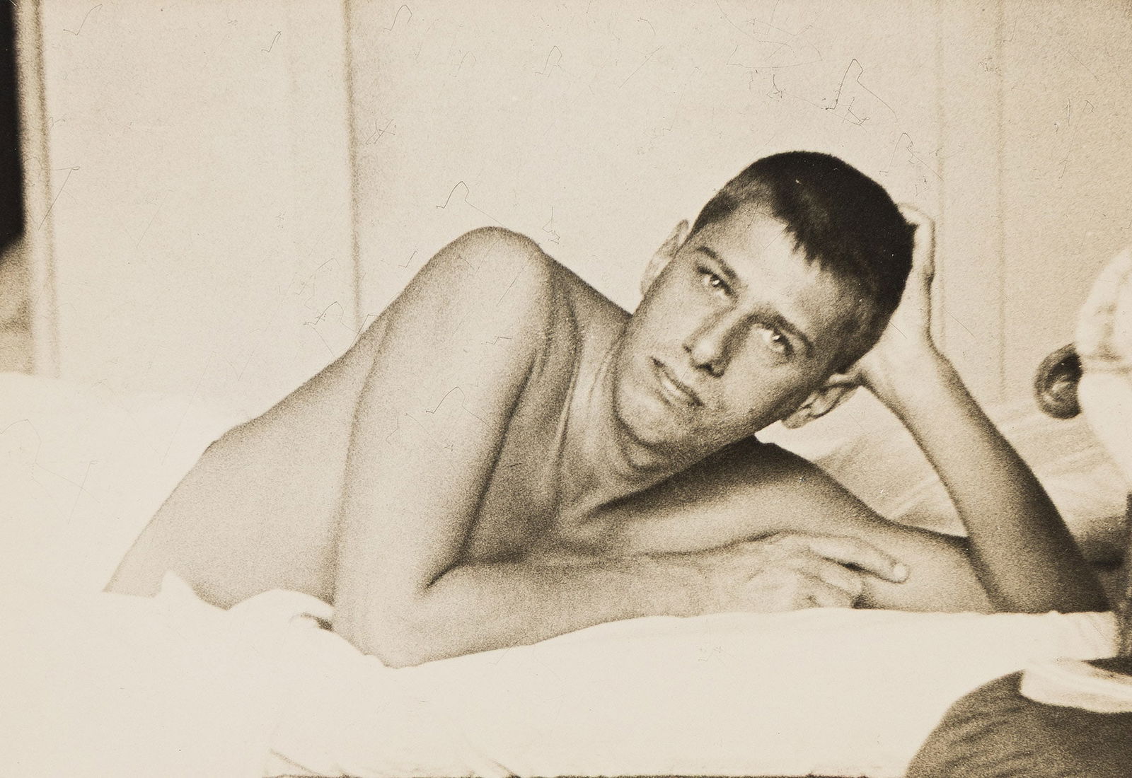 Jared French (PaJaMa), Paul Cadmus. 1937.: Jared French (PaJaMa)1905-1988Paul Cadmus. 1937.Silver printWith French's credit, title, and date in ink in Paul Cadmus' (early) hand and the "Collection of Paul Cadmus" stamp on verso.The image 3 x 4