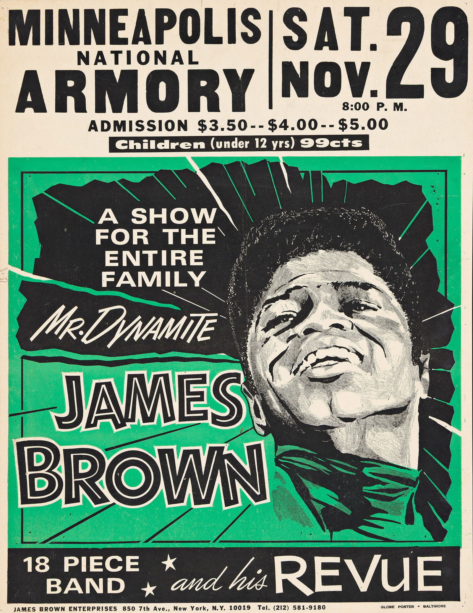Designer Unknown, James Brown / "A show for the entire family". 1969. (1 of 1)