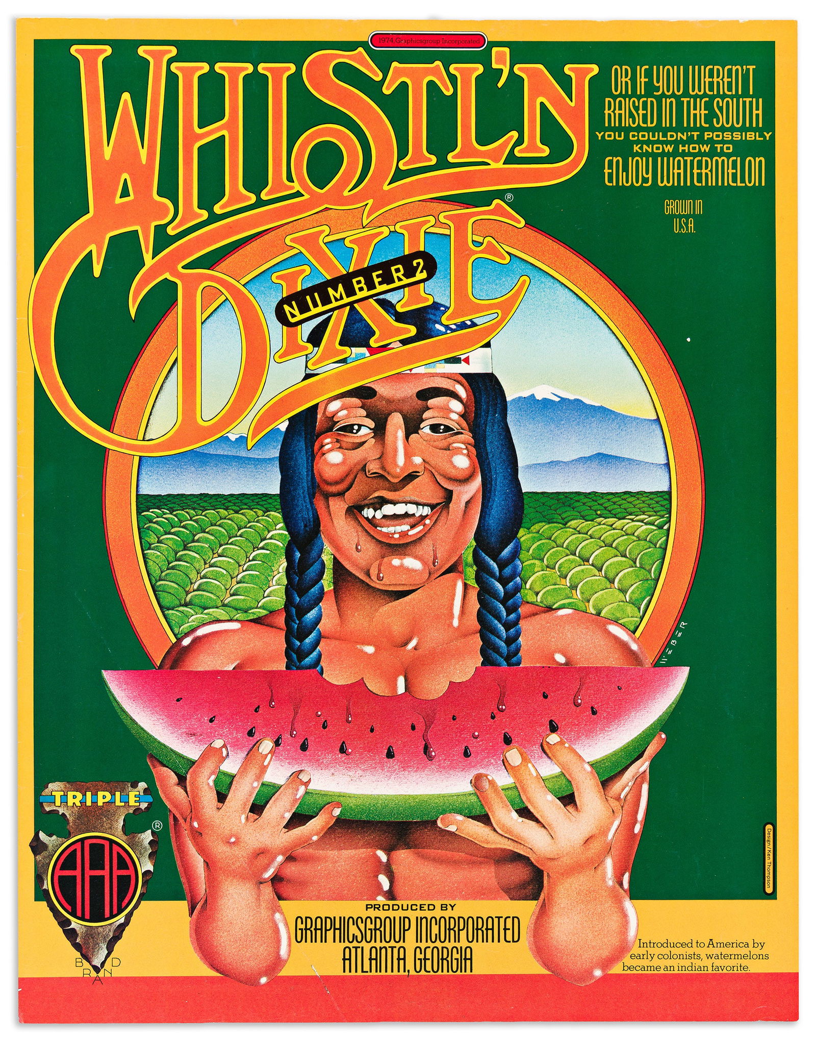 Whistl'n Dixie, Two promotional brochures for Atlanta graphics design firm. 1969, 1974. (1 of 8)