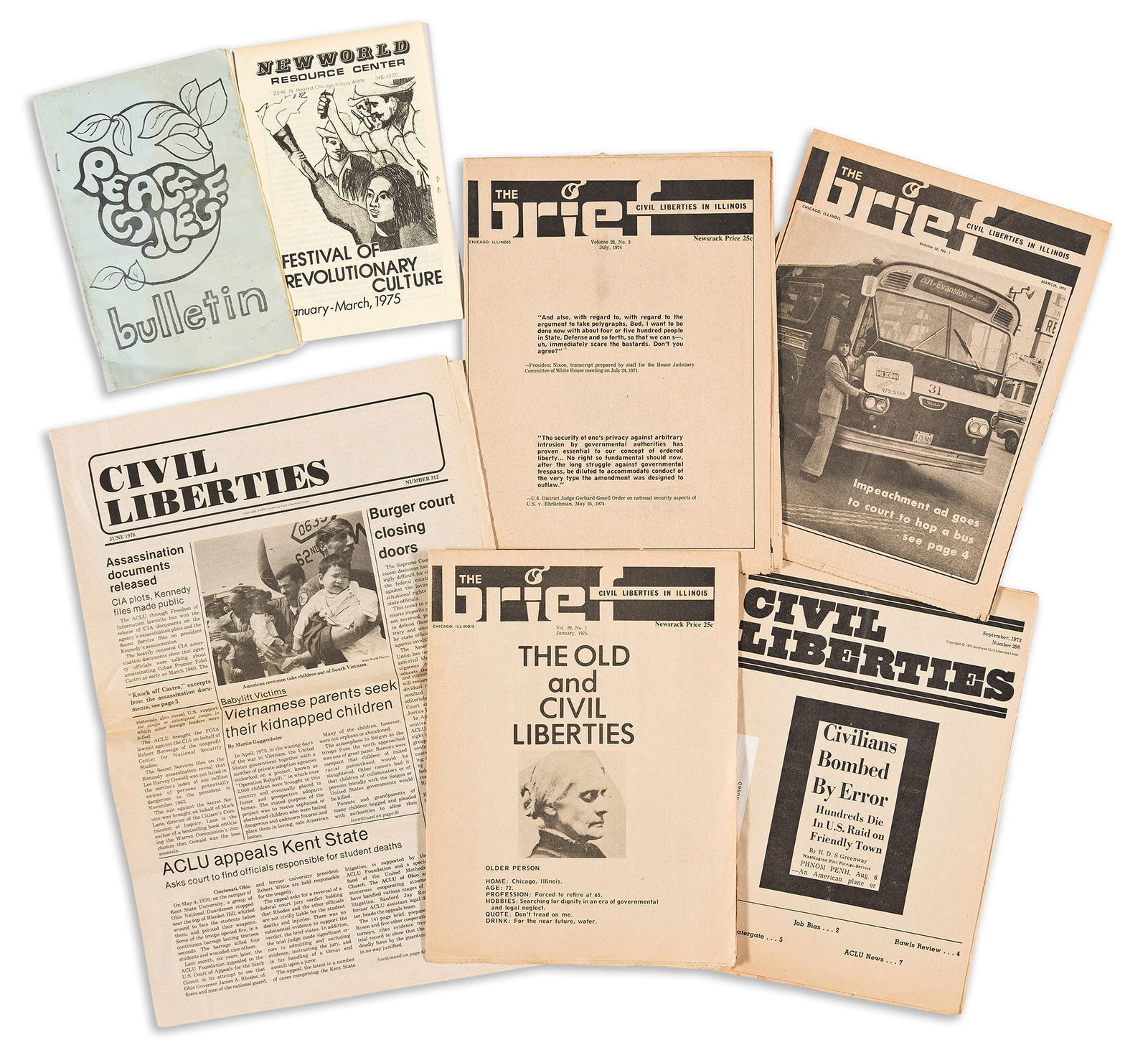 Group of protest and political literature. Circa 1970s. (1 of 2)