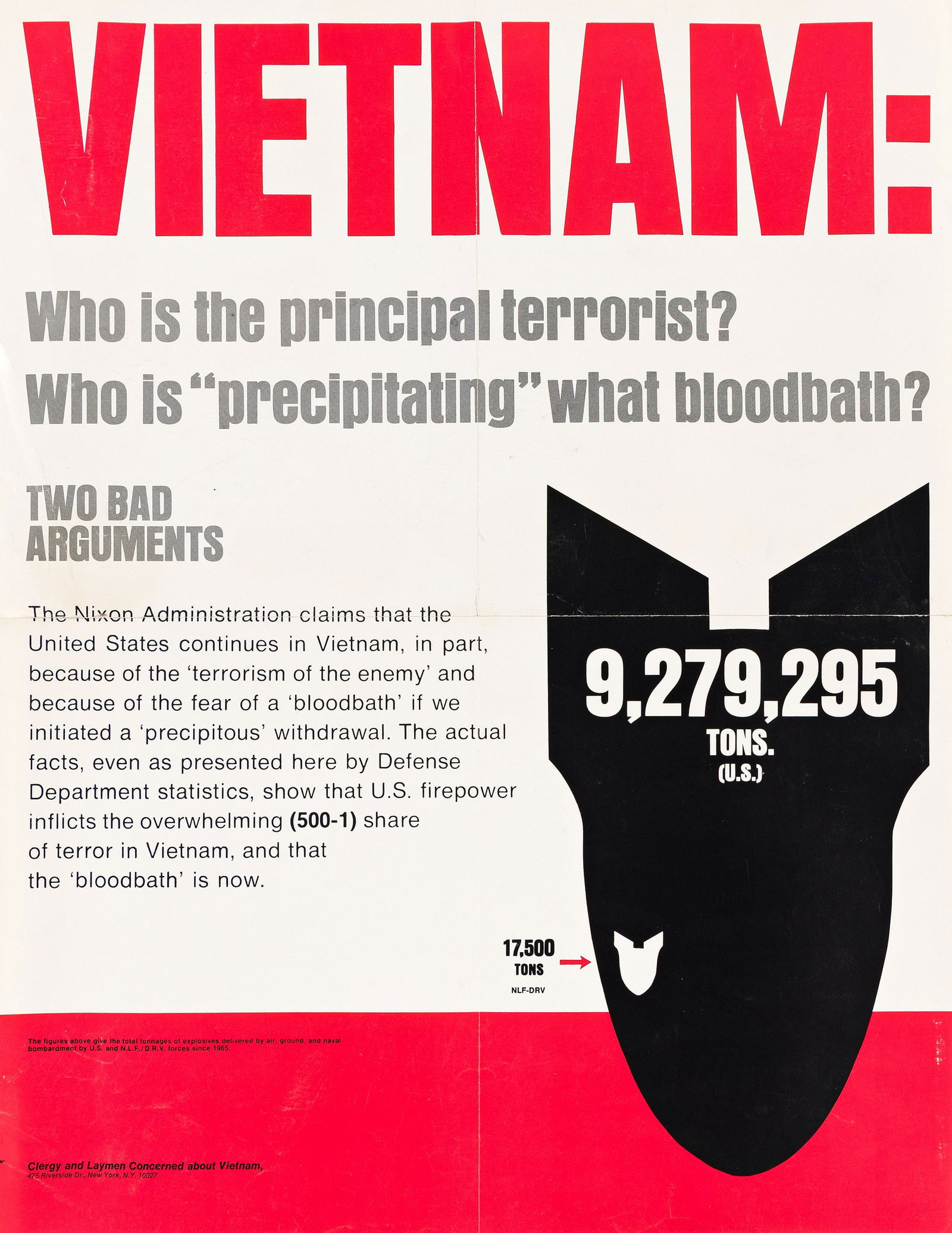 Clergy and Laymen Concerned About Vietnam, Group of two posters. Circa 1970. (1 of 2)