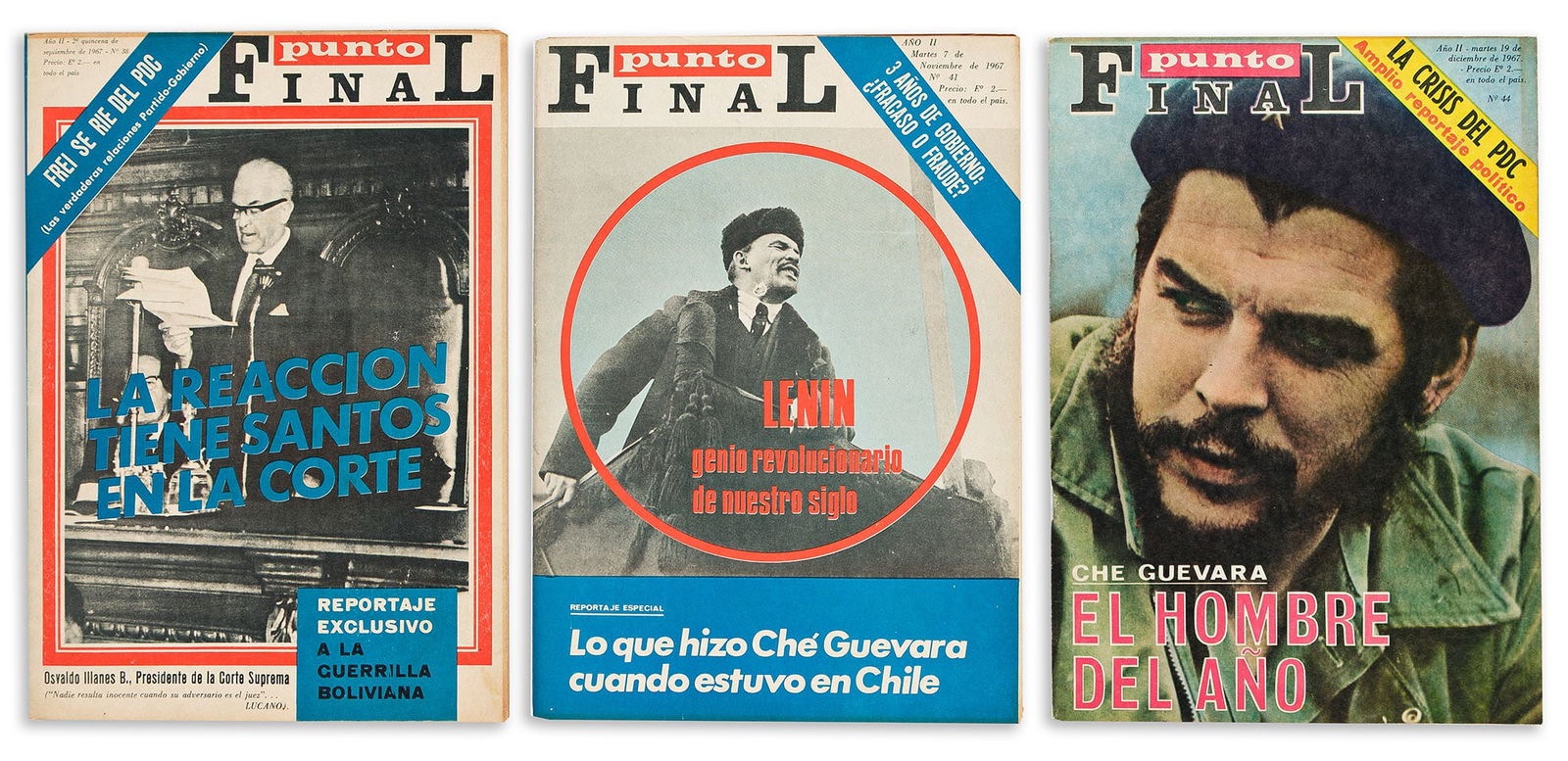 Mario Díaz and Manuel Cabieses, Punto Final. Seven editions of the Chilean political magazine. (1 of 2)