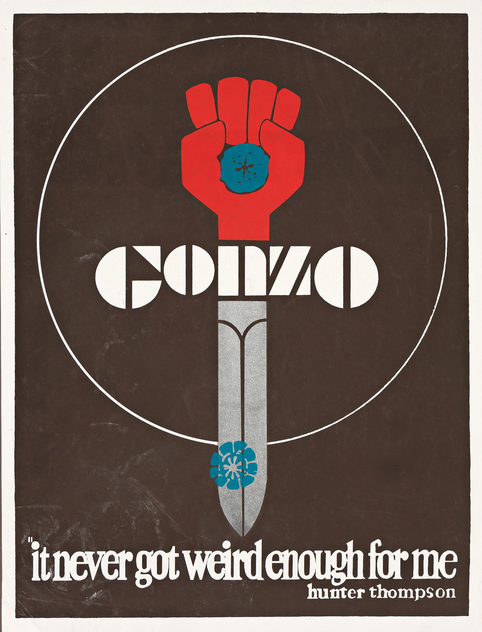 Thomas W. Benton, Gonzo. Two silkscreen posters. 1971. (1 of 2)