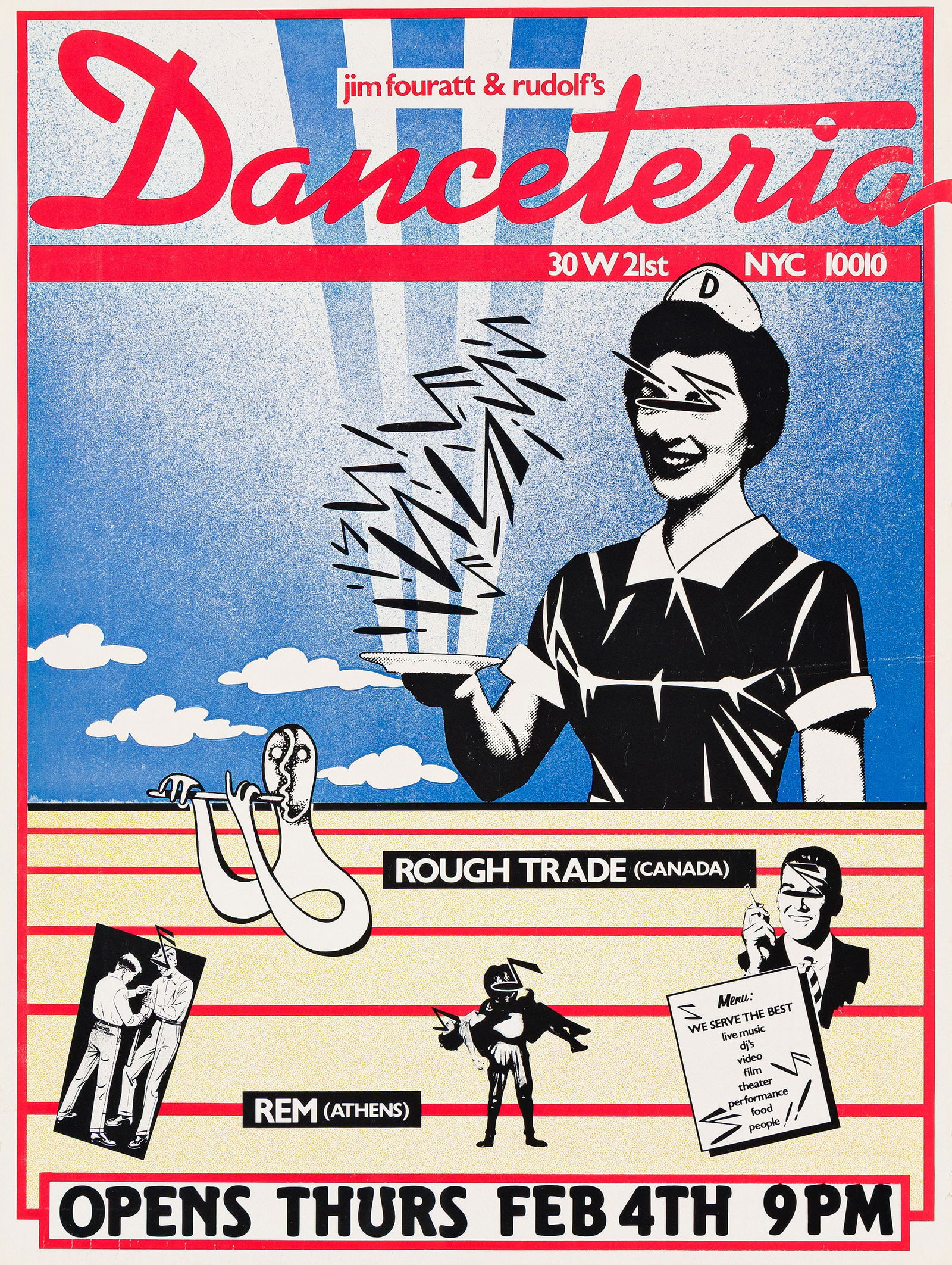 Designer Unknown, Two flyers for opening night at Danceteria. 1982. (1 of 2)