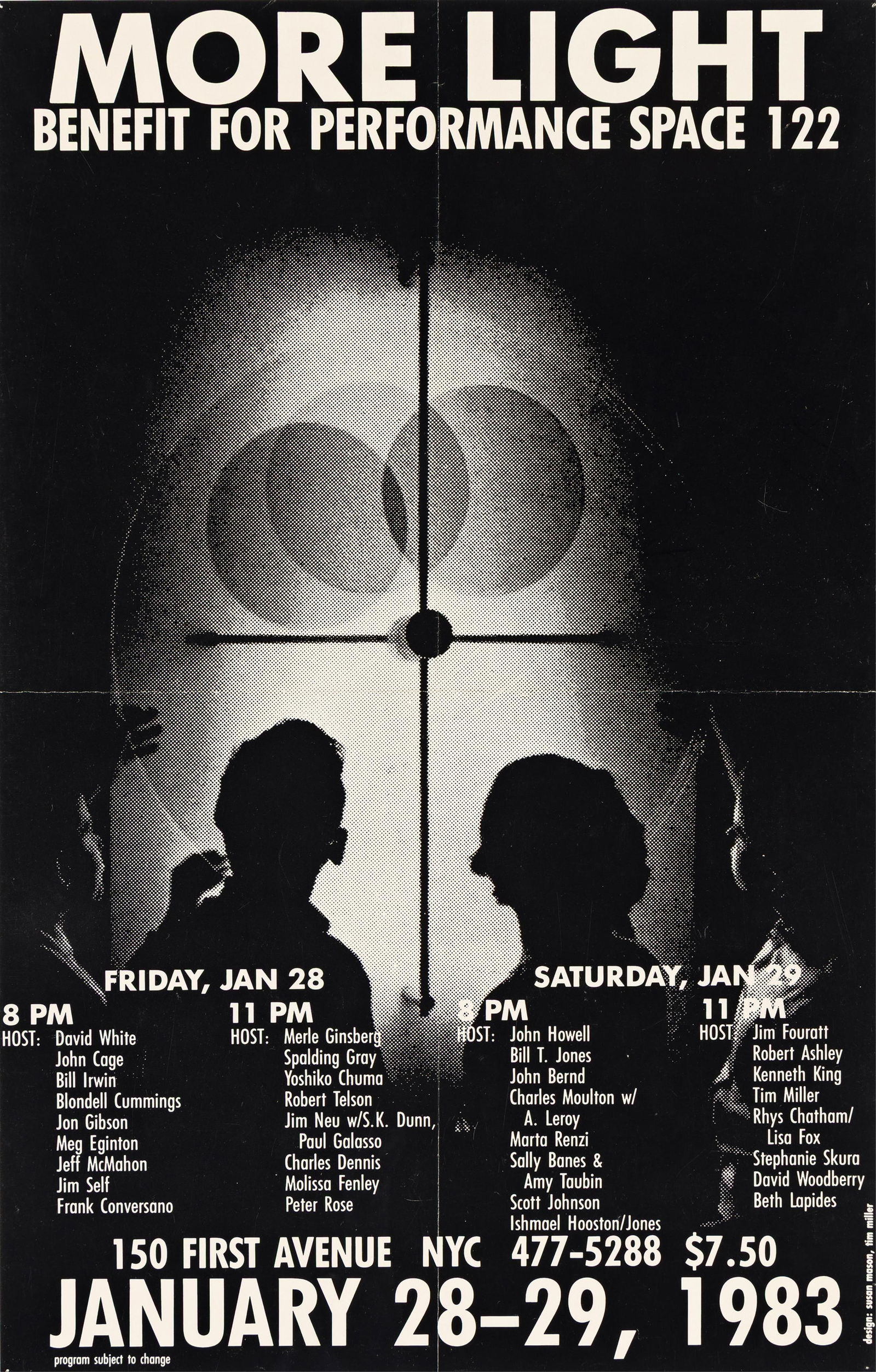 Various Designers, [Underground Music, Art and Theatre in NYC.] Group of 9 offset lithograph (1 of 1)