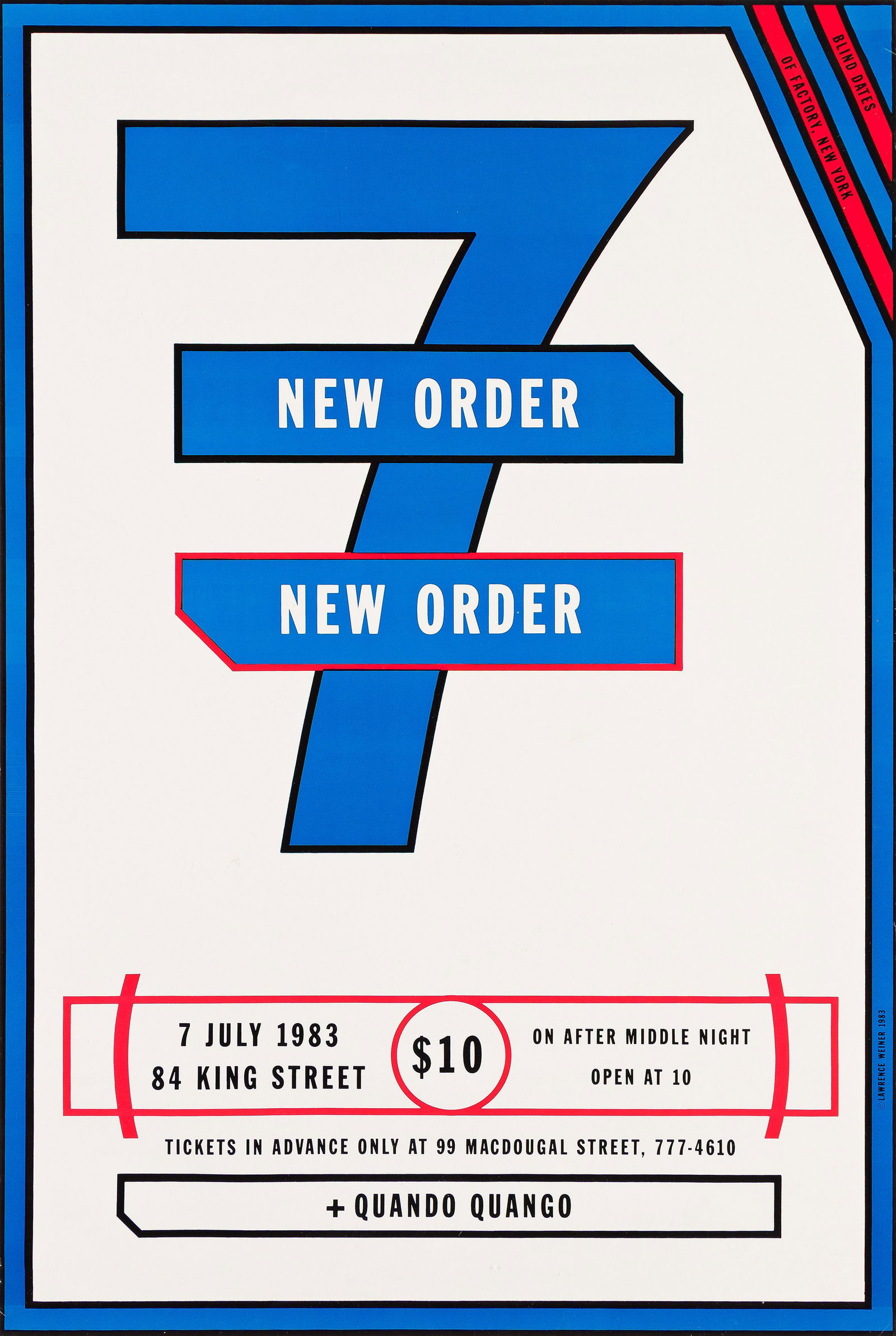 Lawrence Charles Weiner, New Order. 1983. (1 of 1)
