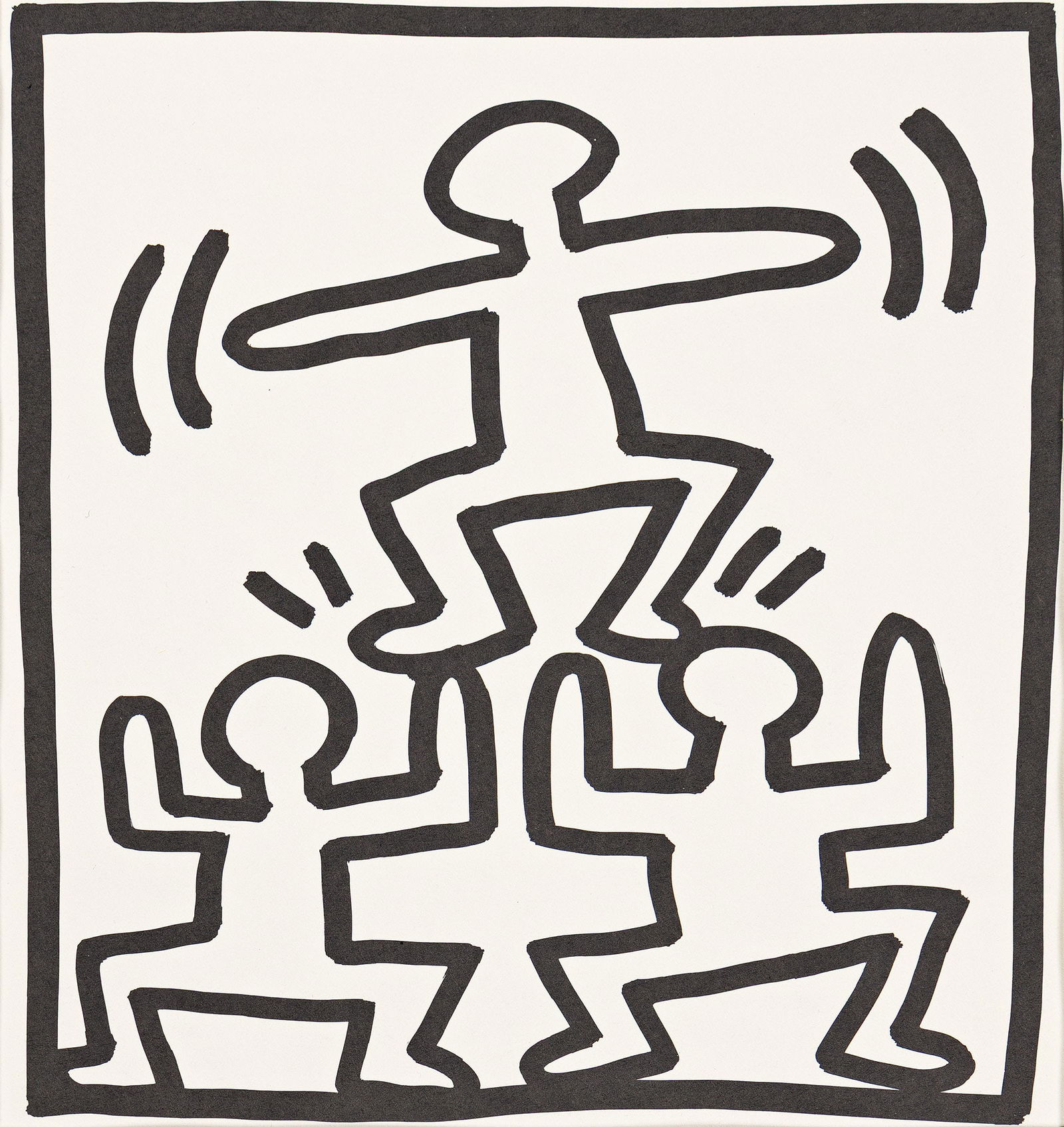 Keith Haring, Three works from the Keith Haring at Tony Shafrazi Gallery Catalog. 1982. (1 of 3)