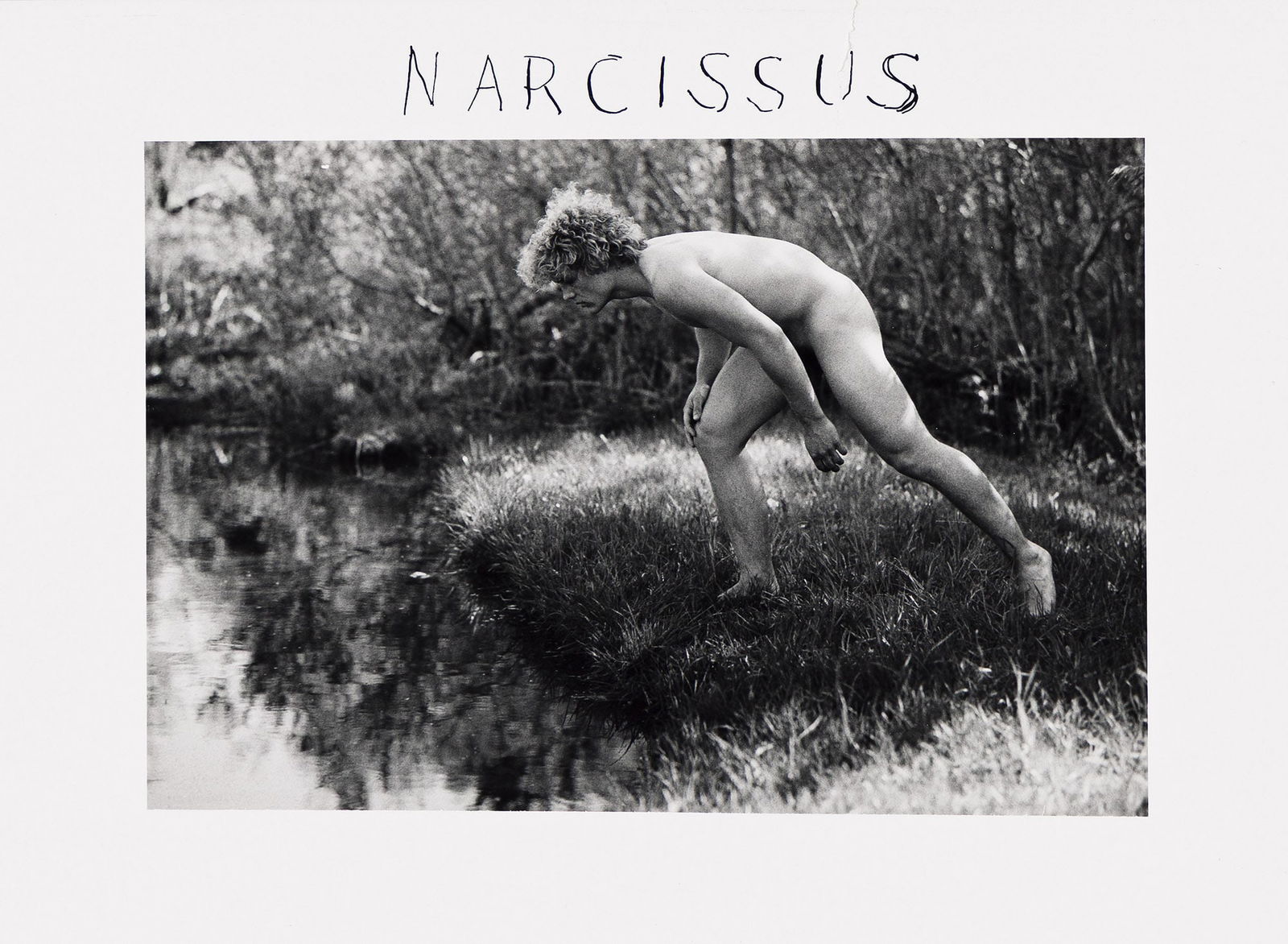 Duane Michals, Narcissus, a suite of 5 photographs. 1985. (1 of 5)