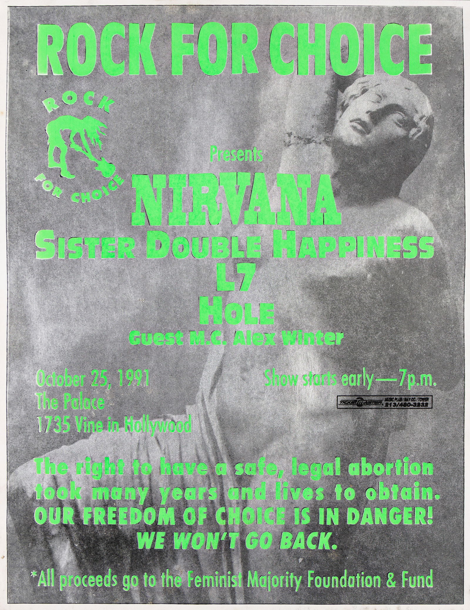 Designer Unknown, Nirvana / Rock for Choice. 1991. (1 of 1)