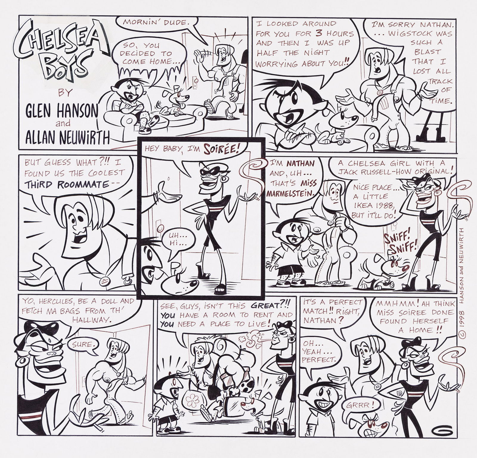 Glen Hanson and Allan Neuwirth, Chelsea Boys #5, I'm Soiree, Baby! 1998. (1 of 1)