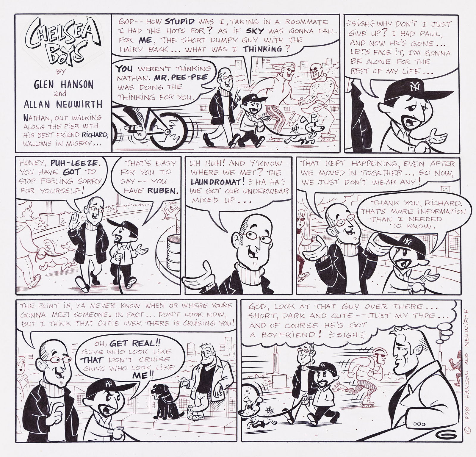 Glen Hanson and Allan Neuwirth, Chelsea Boys #10 - Nathan and Richard at the Piers. 1998. (1 of 1)