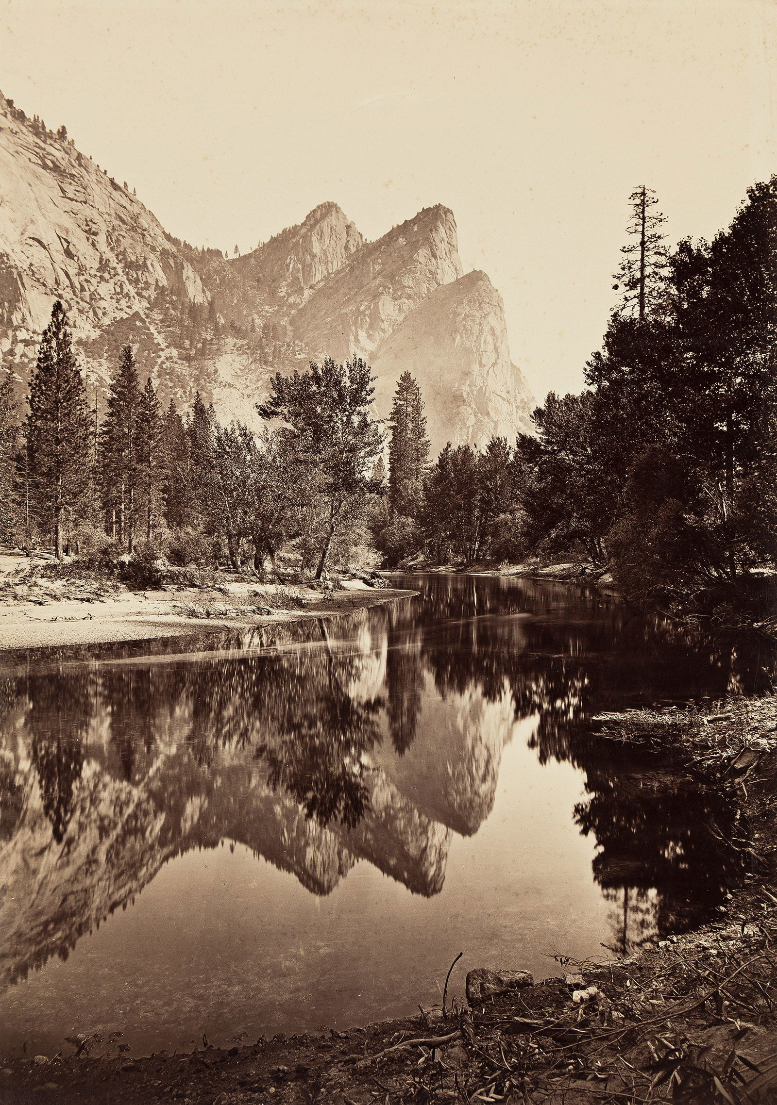 Carleton E. Watkins. The Three Brothers, Yosemite. Circa 1872. (1 of 1)