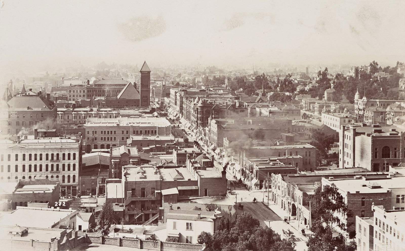 A bird's-eye view of Los Angeles. Circa 1890. (1 of 1)