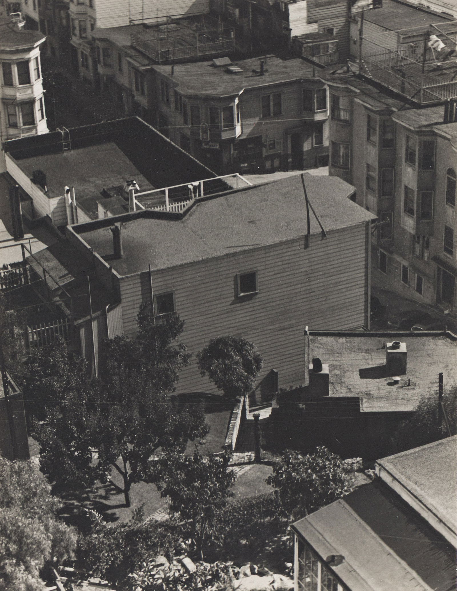 Johan Hagemeyer. Close up of San Francisco buildings. 1930s-40s. (1 of 1)