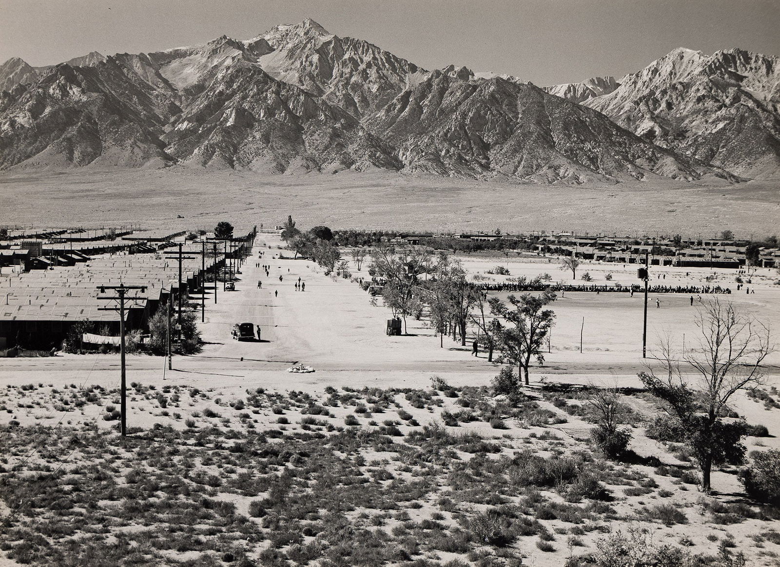 Ansel Adams. Manzanar from Guard Tower. 1943. (1 of 1)