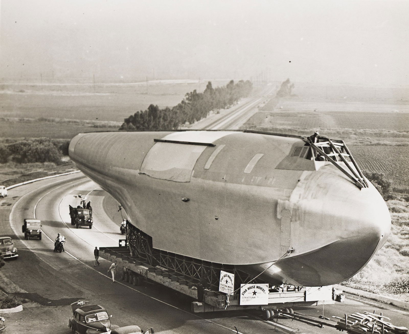 Moving the Hughes H-4 Hercules, the "Spruce Goose." 1946. (1 of 1)