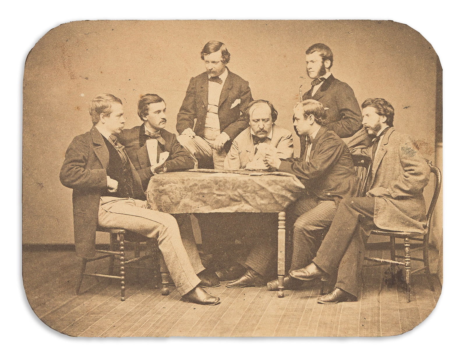 Rintoul & Rockwood. Artists' group portrait, possibly with George Henry Boughton, E. L. Henry, and (1 of 1)