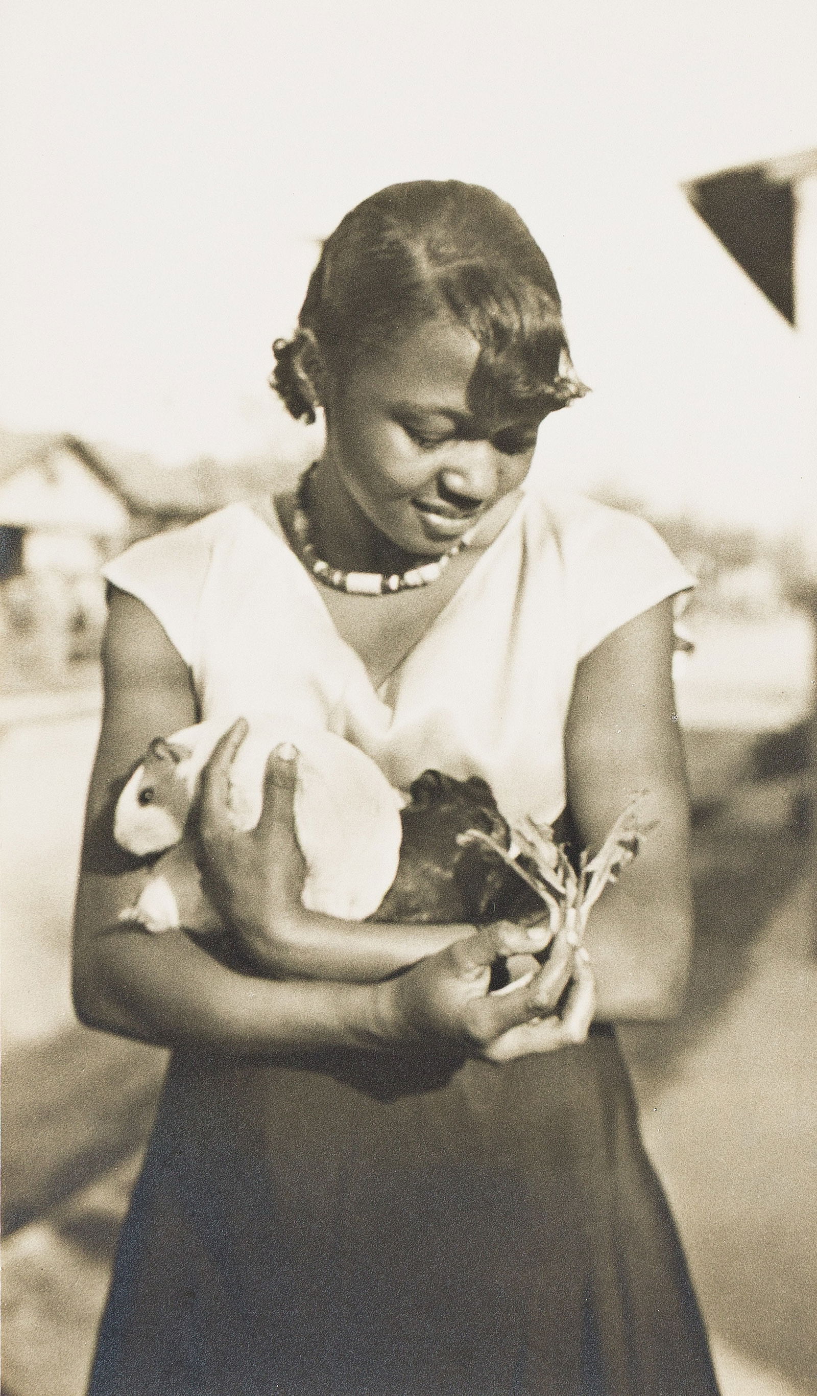 Eudora Welty. Girl with Guinea Pigs. 1930s. (1 of 1)