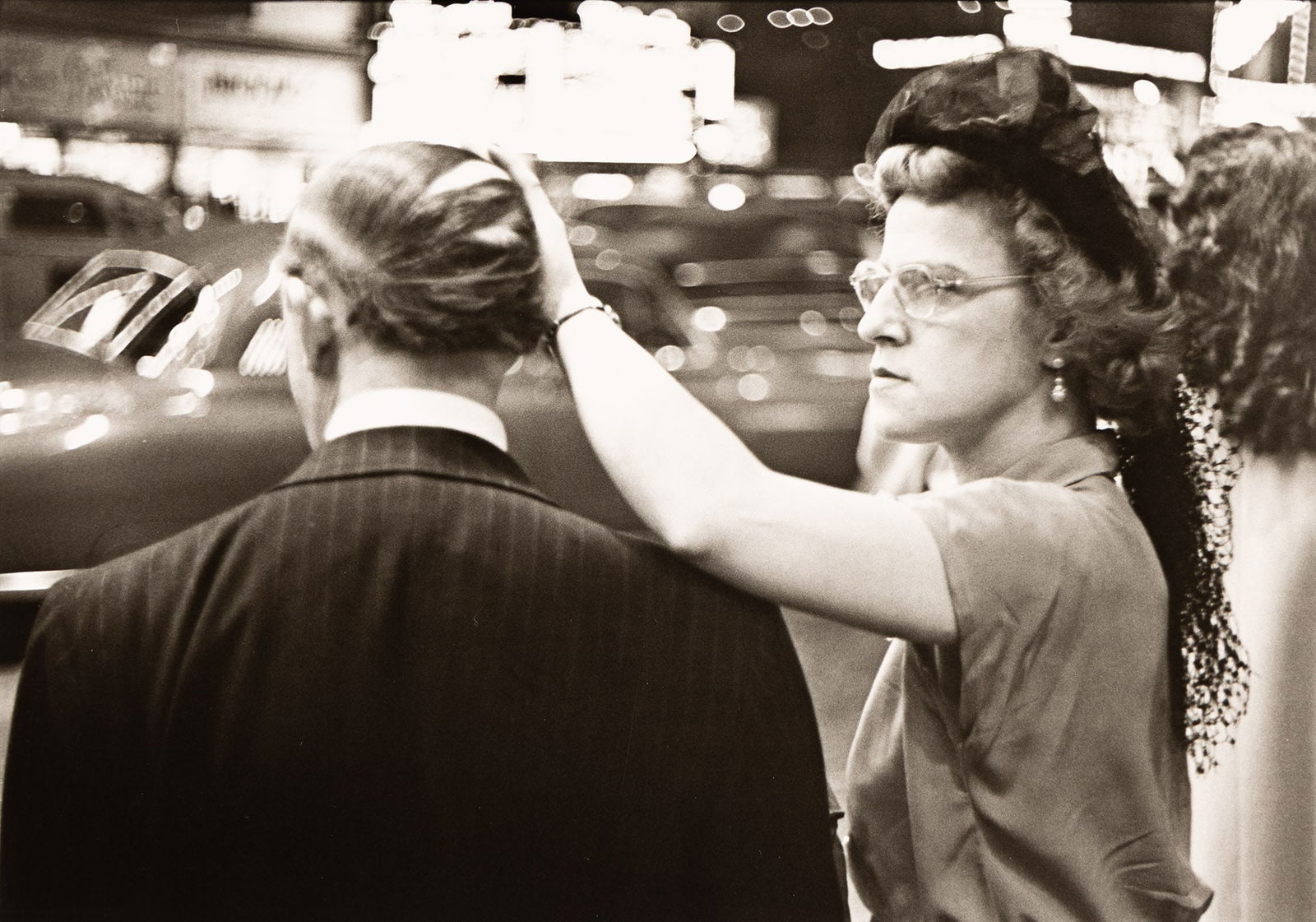 Louis Faurer. New York, N.Y. (Woman With Glasses and Balding Man). 1949; printed 1981. (1 of 1)
