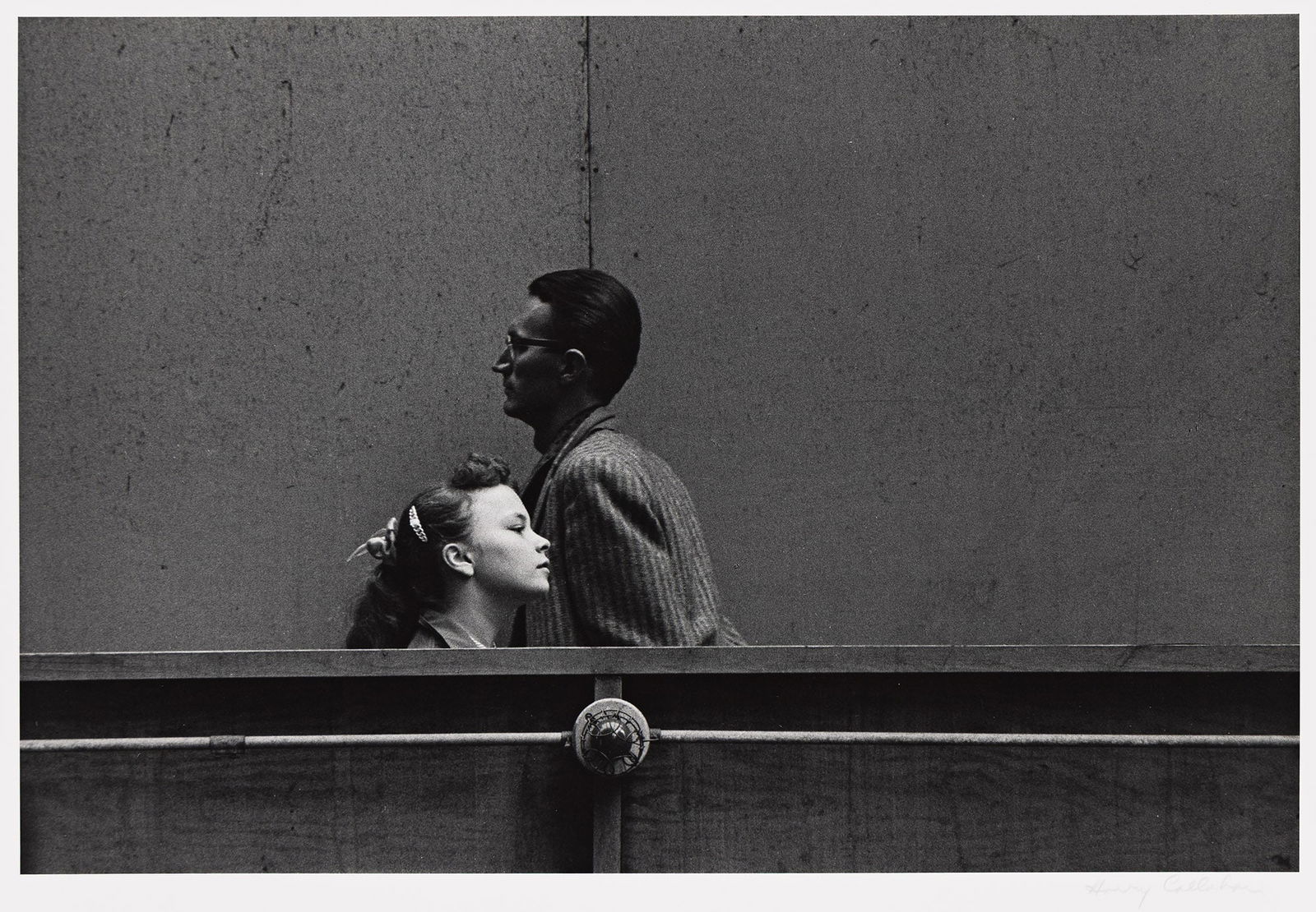 Harry Callahan. Chicago. 1960.: Harry Callahan1912-1999Chicago. 1960.Silver printWith Callahan's signature in pencil on recto, and the citation reference "S-131" in pencil on verso.The image 8 x 12 in. (20.3 x 30.5 cm.), the sheet 1