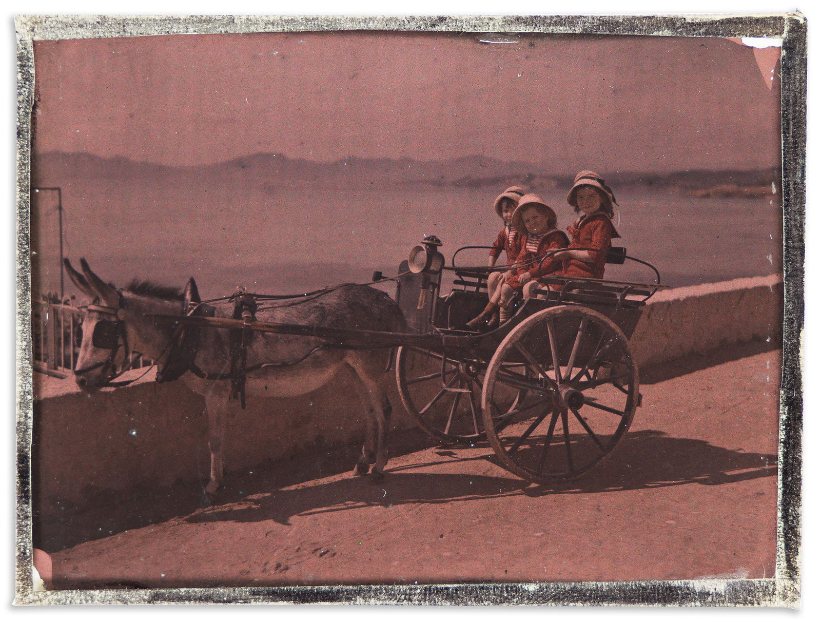 Auguste Lumière & Louis Lumière. The photographers' nieces. 1912.: Auguste Lumière 1862-1954 & Louis Lumière 1864-1948The photographers' nieces. 1912.AutochromeThe plate 3 1/2 x 4 5/8 in. (8.9 x 11.7 cm.) Provenance:Originally in the collection of Joh