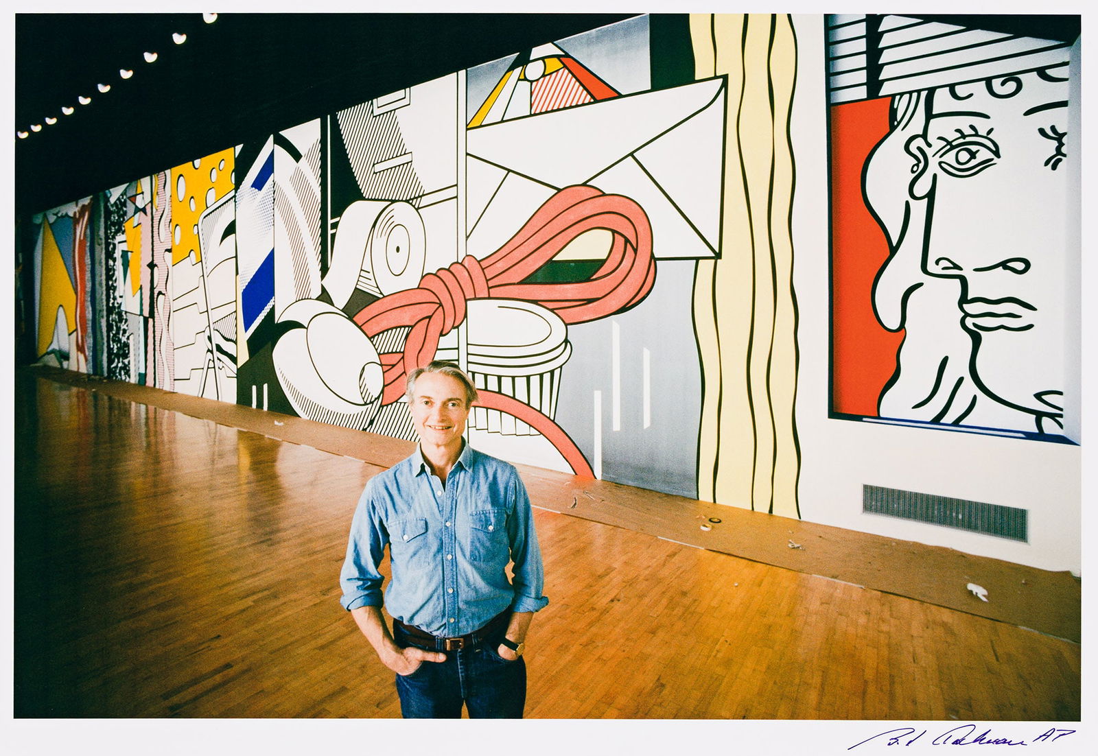 Bob Adelman. Roy Lichtenstein in front of the “Greene Street Mural,” Leo Castelli (1 of 1)