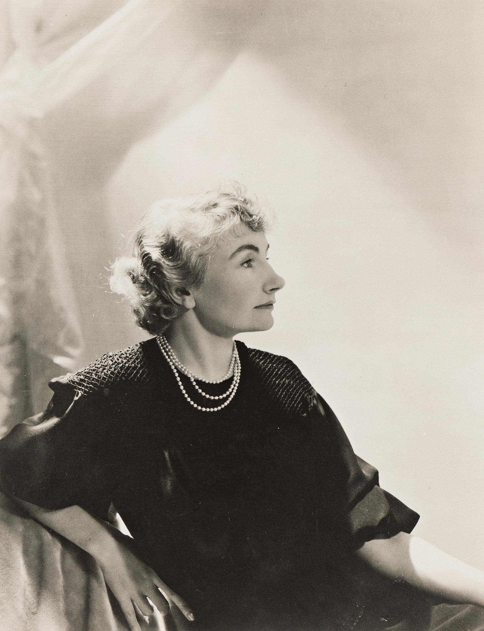 George Hoyningen-Huene. Portrait of Carmel Snow, editor-in-chief of Harper’s Bazaar (profile). (1 of 1)