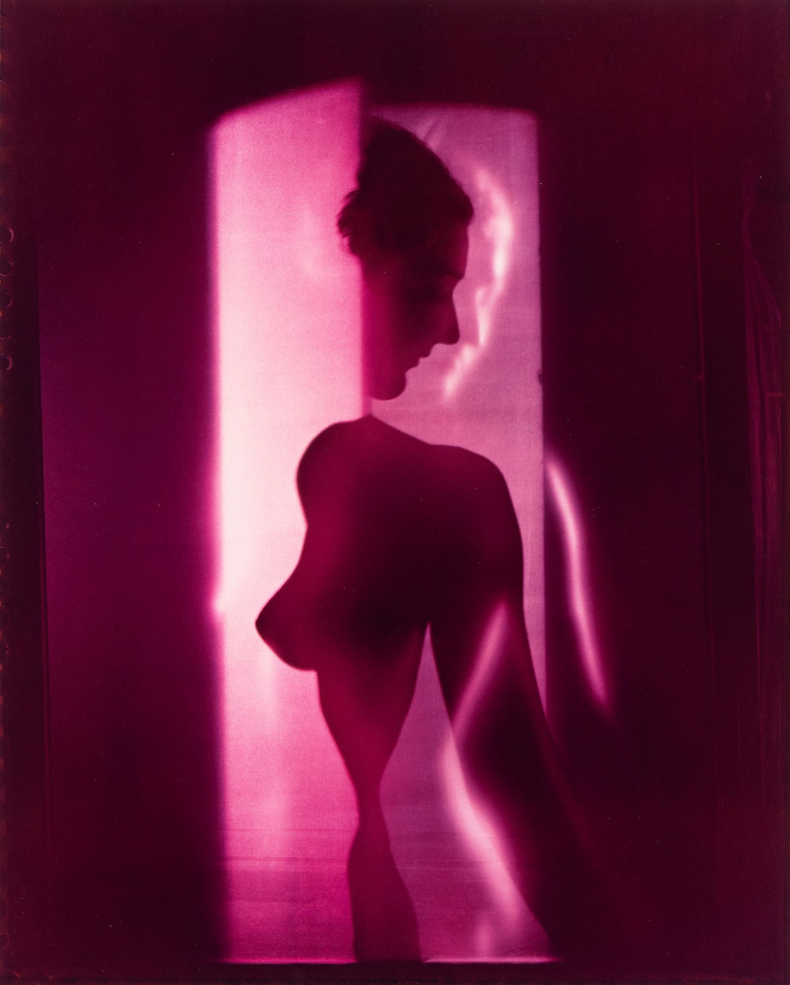 Erwin Blumenfeld. Cubistic Purple Nude, New York. 1947; printed 1984.: Erwin Blumenfeld1897-1969Cubistic Purple Nude, New York. 1947; printed 1984.Dye transfer printWith the Blumenfeld Estate stamp and the edition notation 22/50 in pencil in an unknown hand, on verso.The
