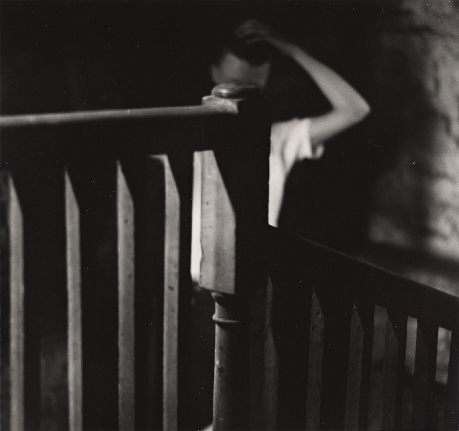 Ralph Eugene Meatyard. Untitled (boy behind post). 1960s; printed 1975 by Chris Meatyard. (1 of 1)