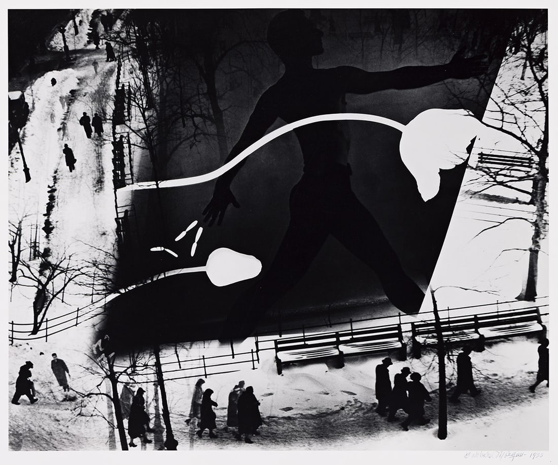 Barbara Morgan. Spring on Madison Square (Photomontage). 1938; printed 1980.: Barbara Morgan1900-1992Spring on Madison Square (Photomontage). 1938; printed 1980.Silver printWith Morgan's signature, title, and negative date in ink on recto, and her signature, title, and negative