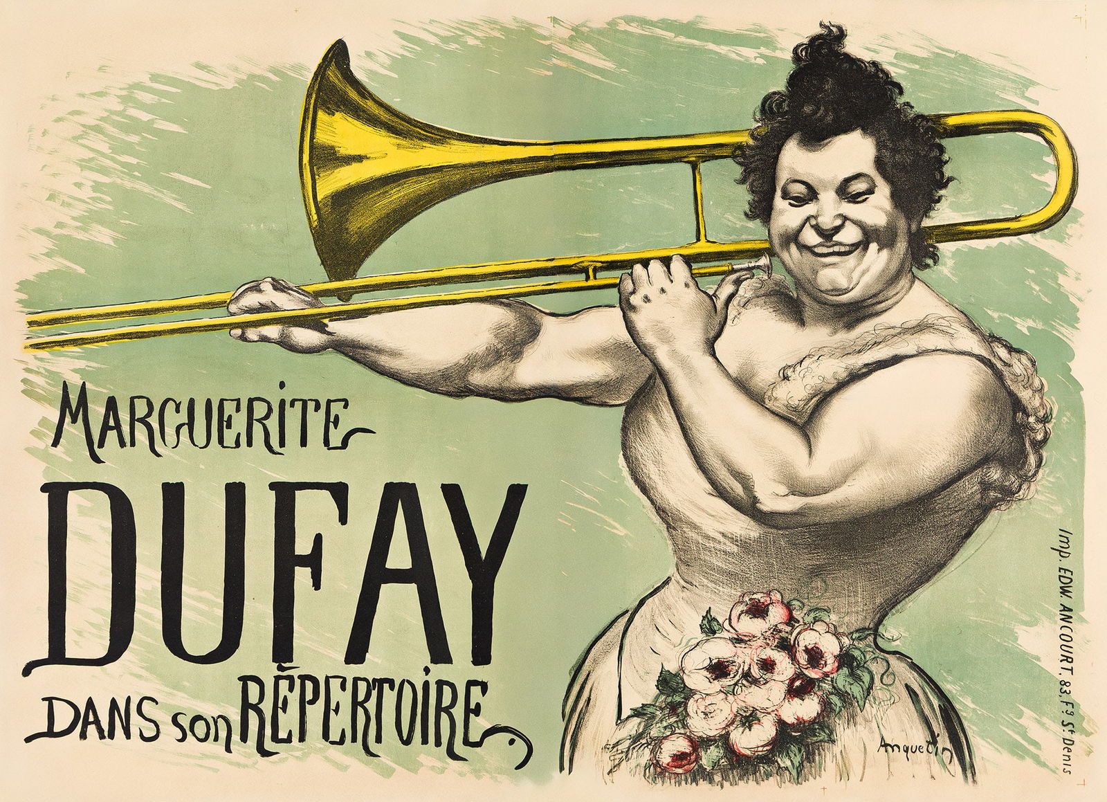 Louis Anquetin, Marguerite DuFay dans son Répertoire. 1899.: Louis Anquetin1861-1932Marguerite DuFay dans son Répertoire. 1899.Condition A-: overpainting in margins; minor restoration and offsetting in image.“It is safe to say that, once seen, [this