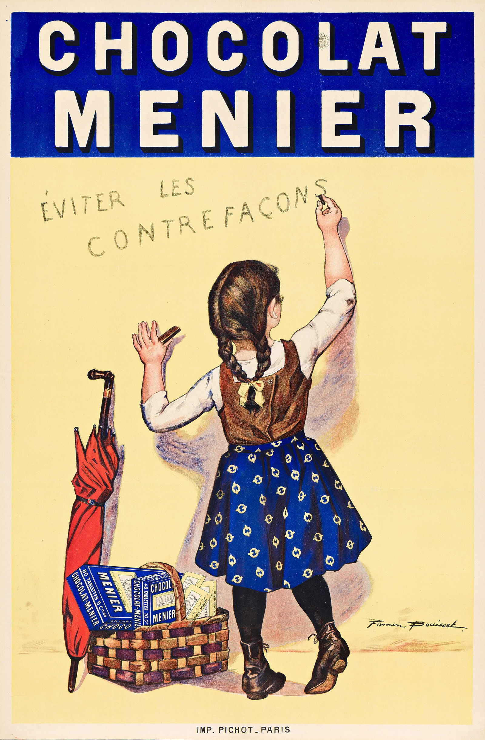 Firmin Bouisset, Chocolat Menier / Êviter Les Contrefacons. Circa 1895. (1 of 1)
