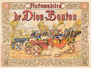 Jacques-Marie-Gaston Onfray de Breville (Job), De Dion - Bonton. Circa 1908.