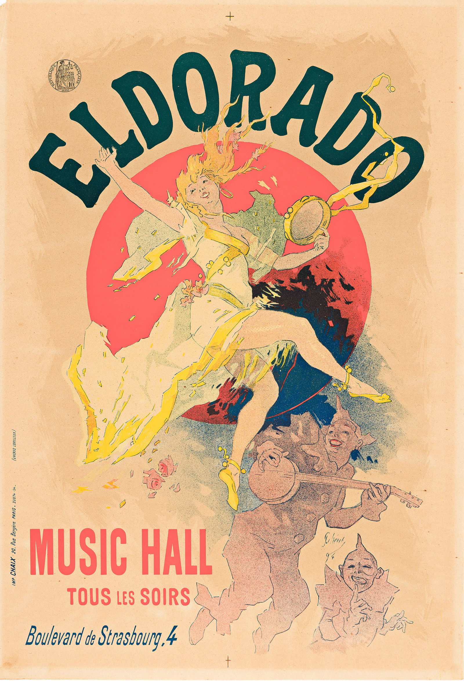 Jules Chéret, Eldorado / Music Hall. 1894. (1 of 1)