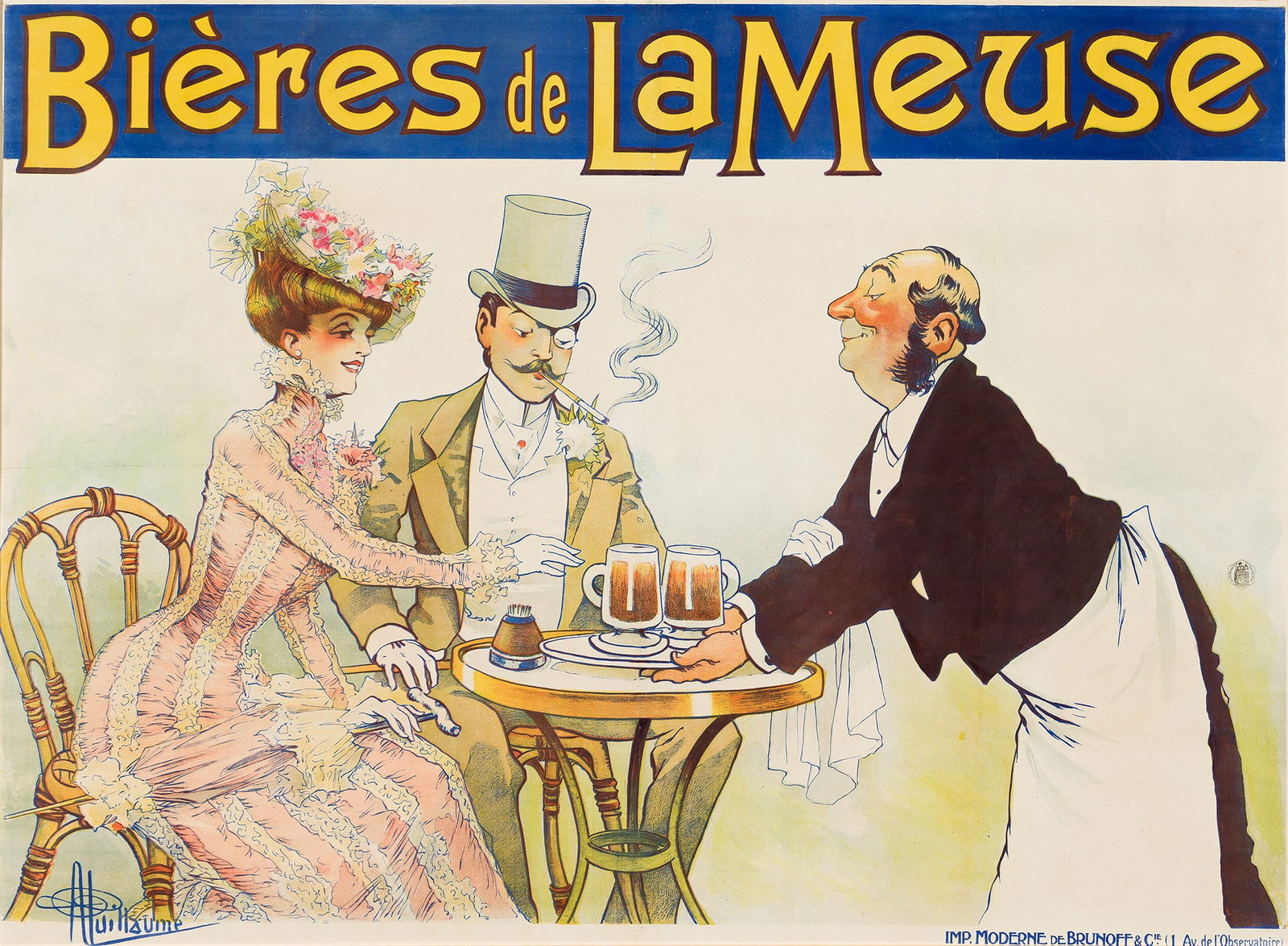 Albert Guillaume, Bières de La Meuse. Circa 1896. (1 of 1)